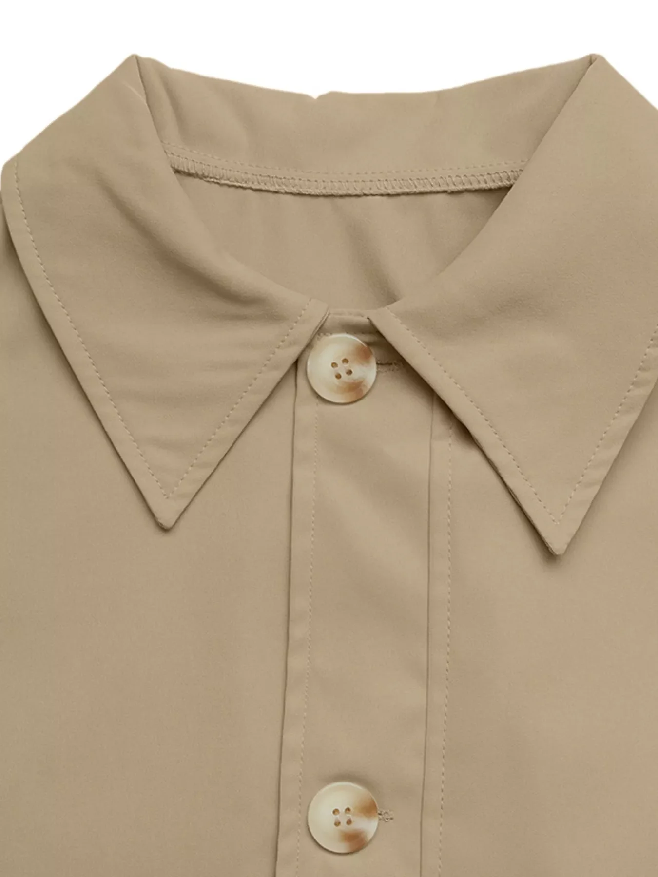 Relaxed Fit Button Up Shacket - Image 7