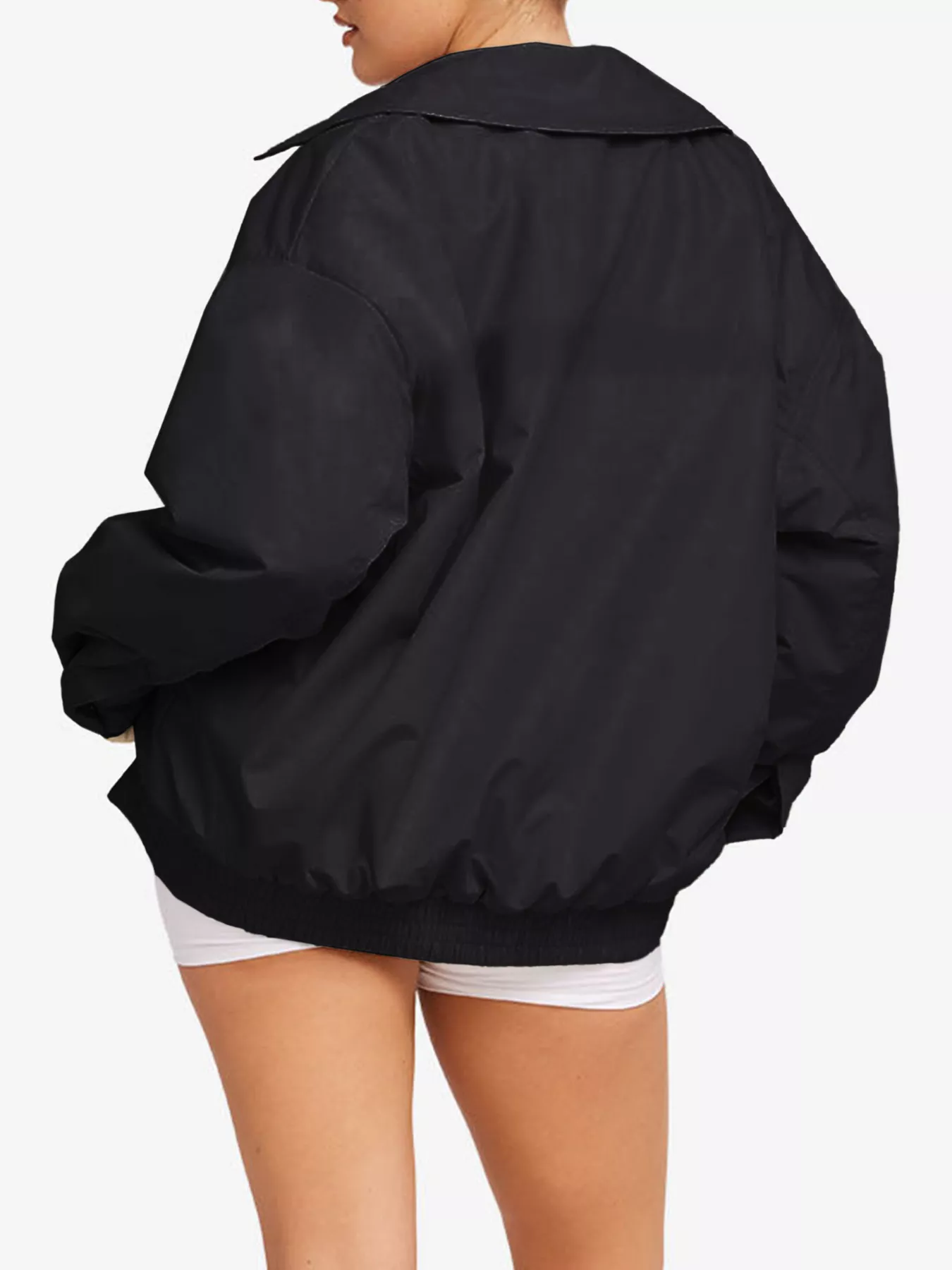Relaxed Fit Lightweight Zip Up Jacket - Image 3