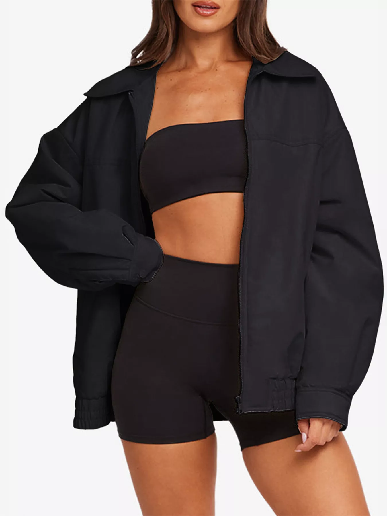Relaxed Fit Lightweight Zip Up Jacket - Image 5
