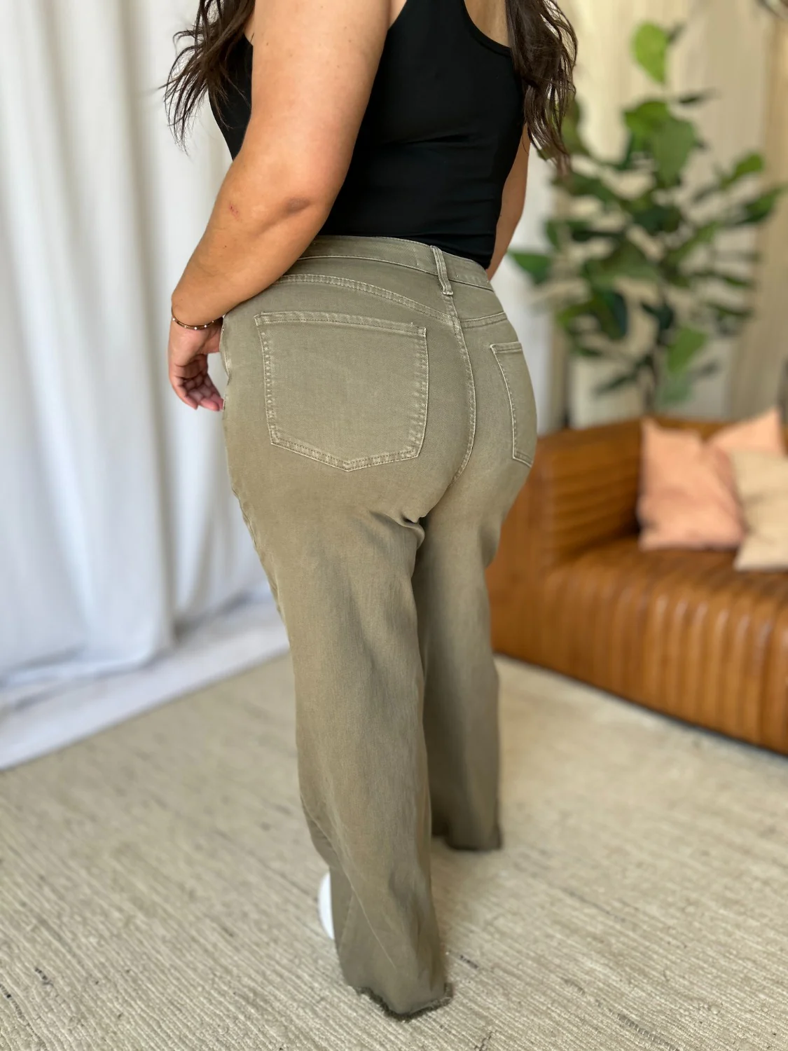 RFM Full Size High Rise Garment Dye Wide Leg Jeans - Image 16