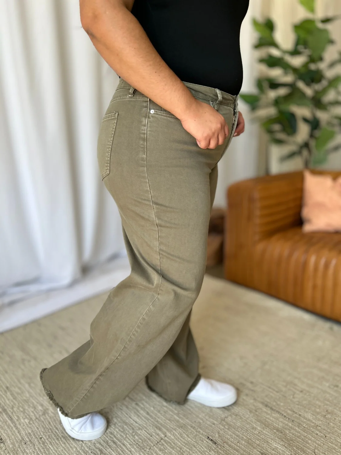 RFM Full Size High Rise Garment Dye Wide Leg Jeans - Image 18