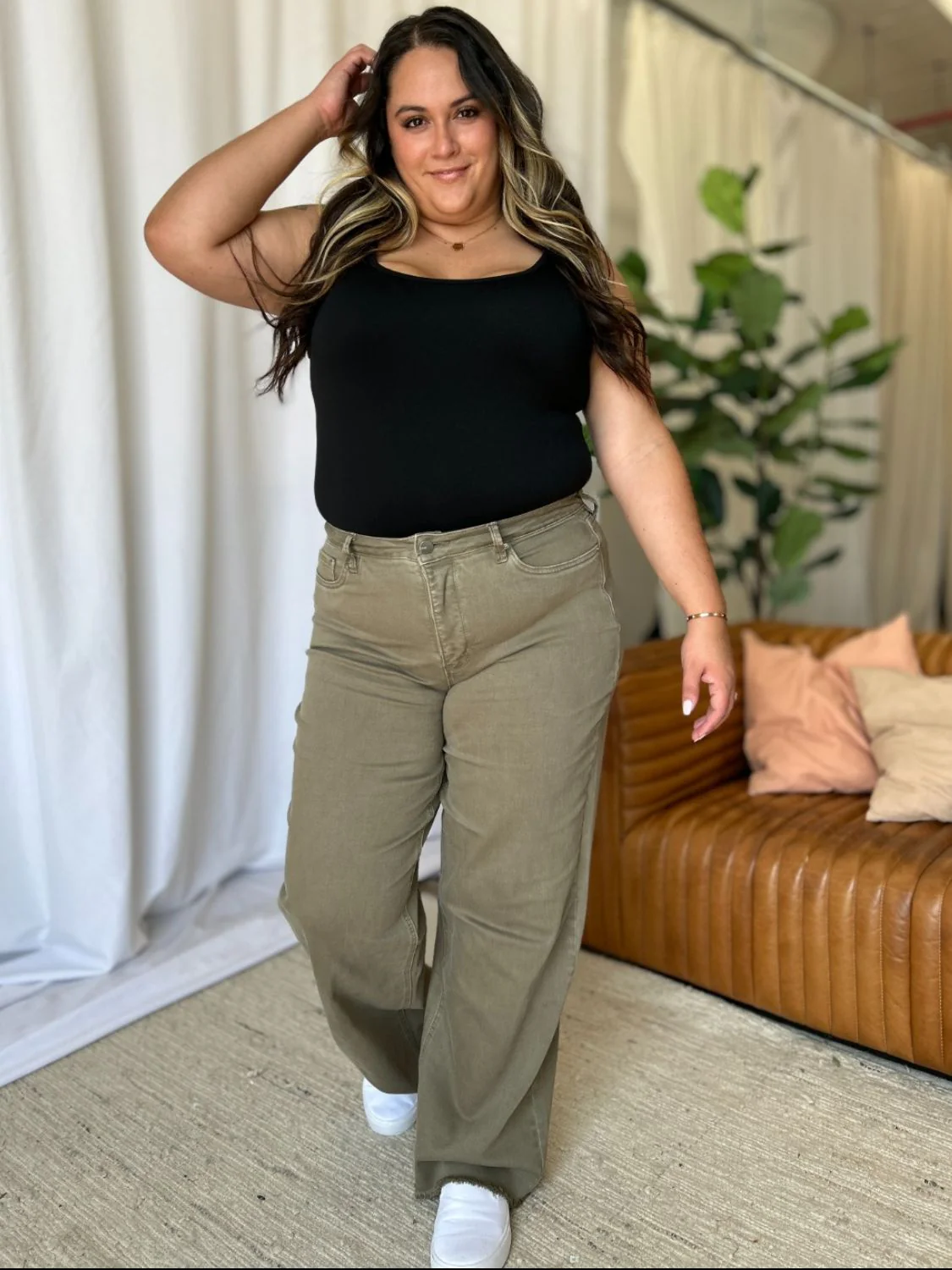RFM Full Size High Rise Garment Dye Wide Leg Jeans - Image 20