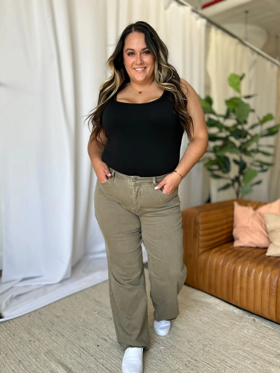 RFM Full Size High Rise Garment Dye Wide Leg Jeans - Image 21