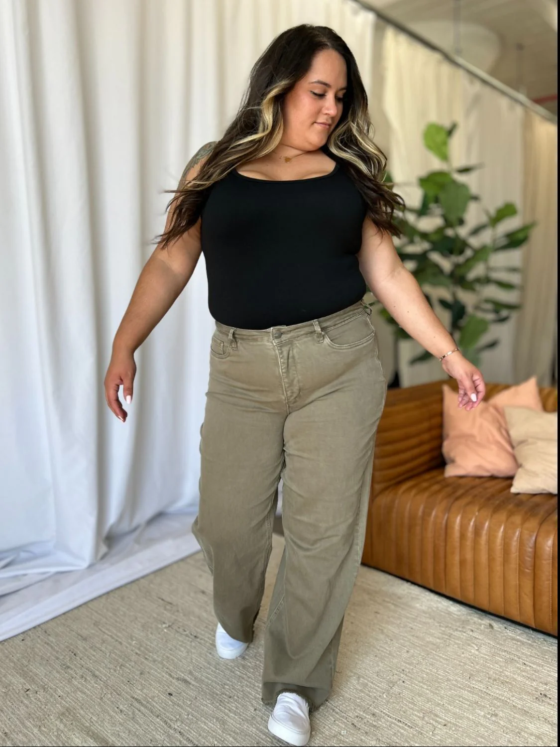 RFM Full Size High Rise Garment Dye Wide Leg Jeans - Image 22
