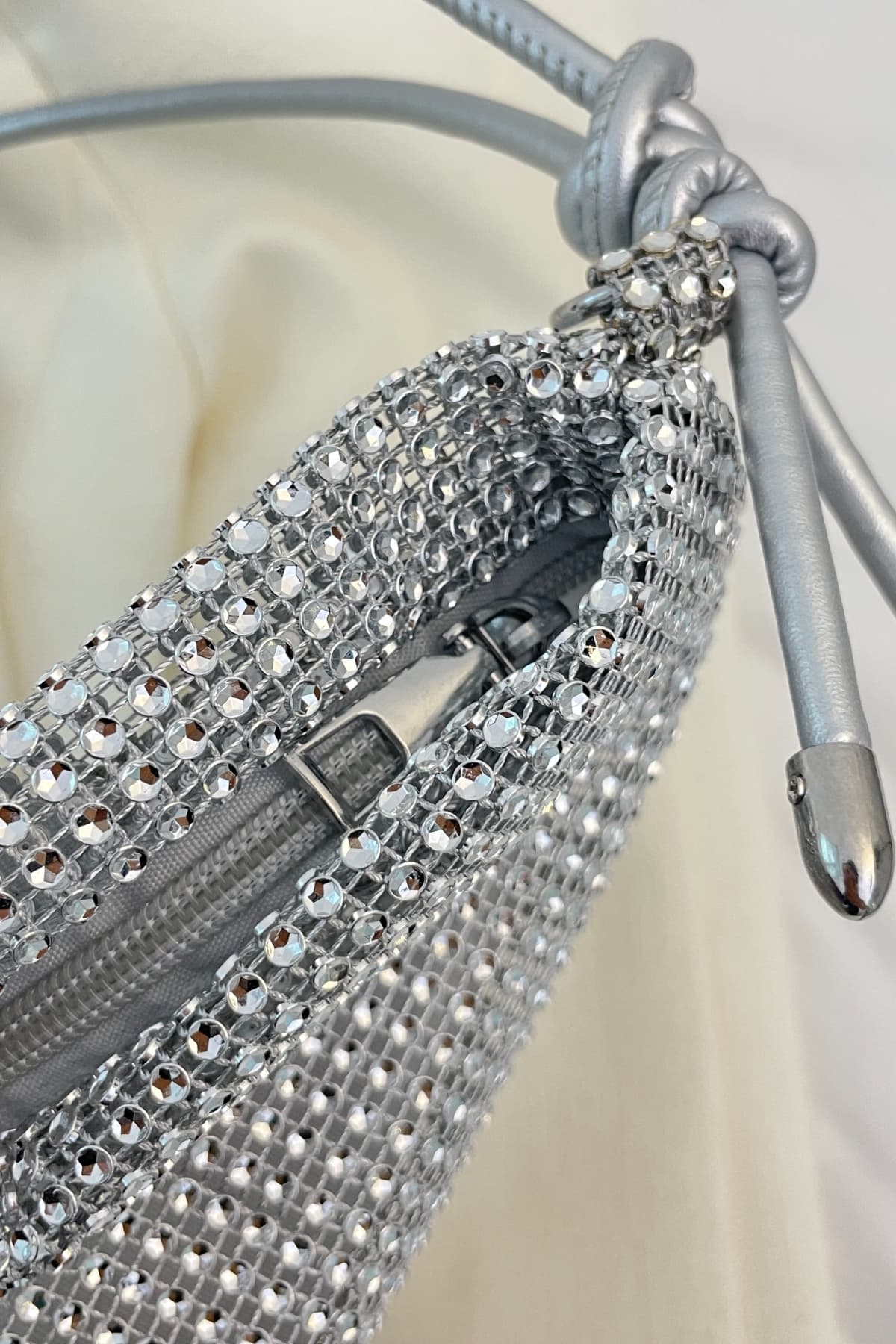 Rhinestone Knotted Strap Crossbody Bag - Image 18