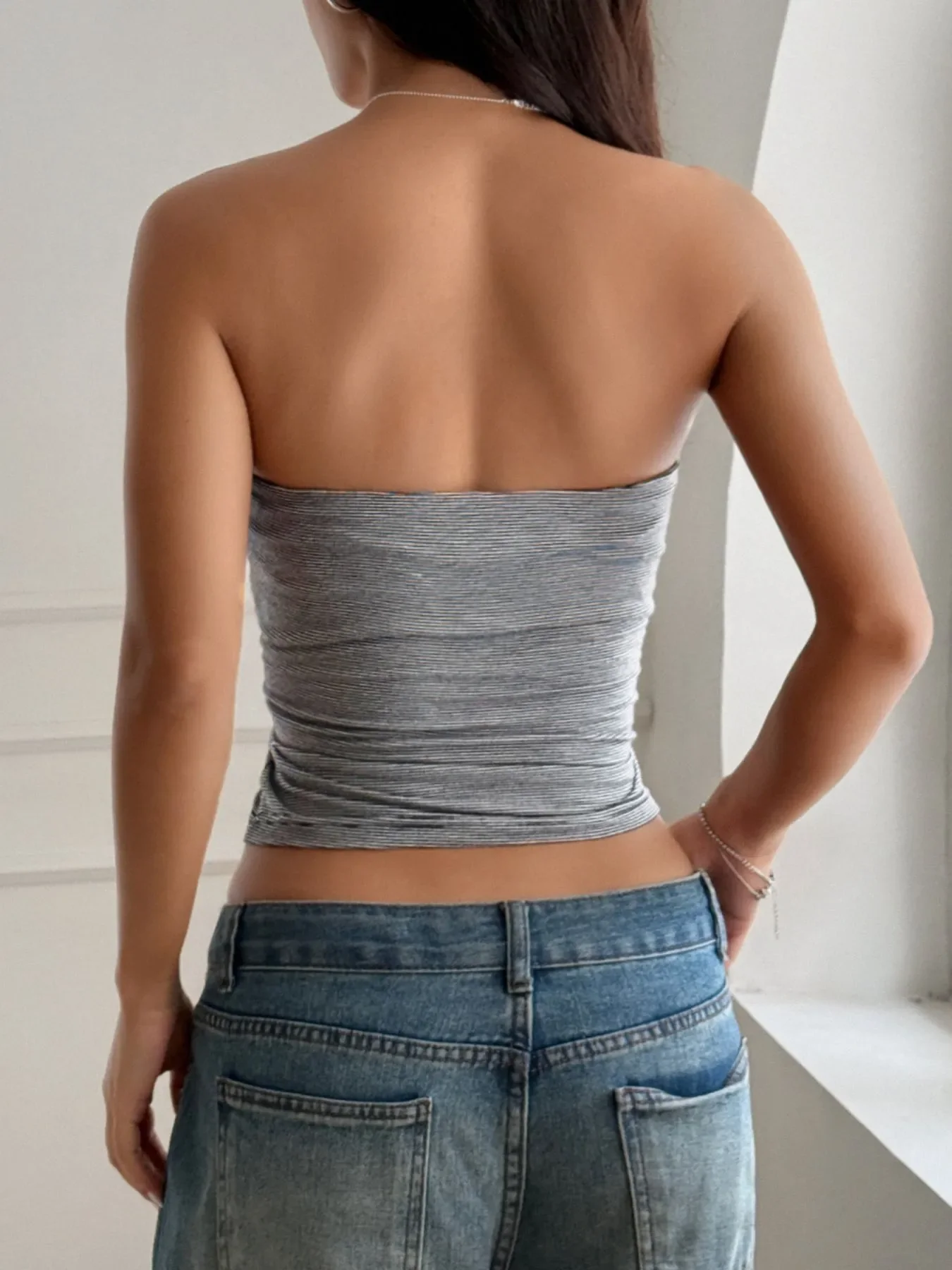 Ribbed Crop Tube Top - Image 4