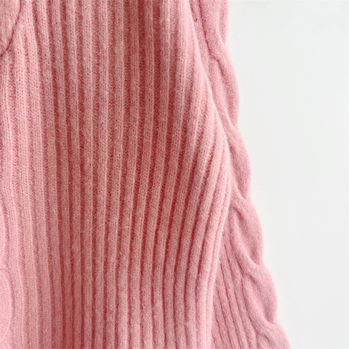 Ribbed Half Zip Long Sleeve Sweater - Image 4