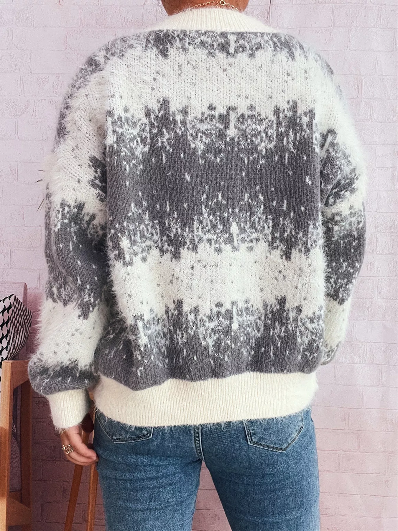 Ribbed Hem Button Up Cardigan - Image 5