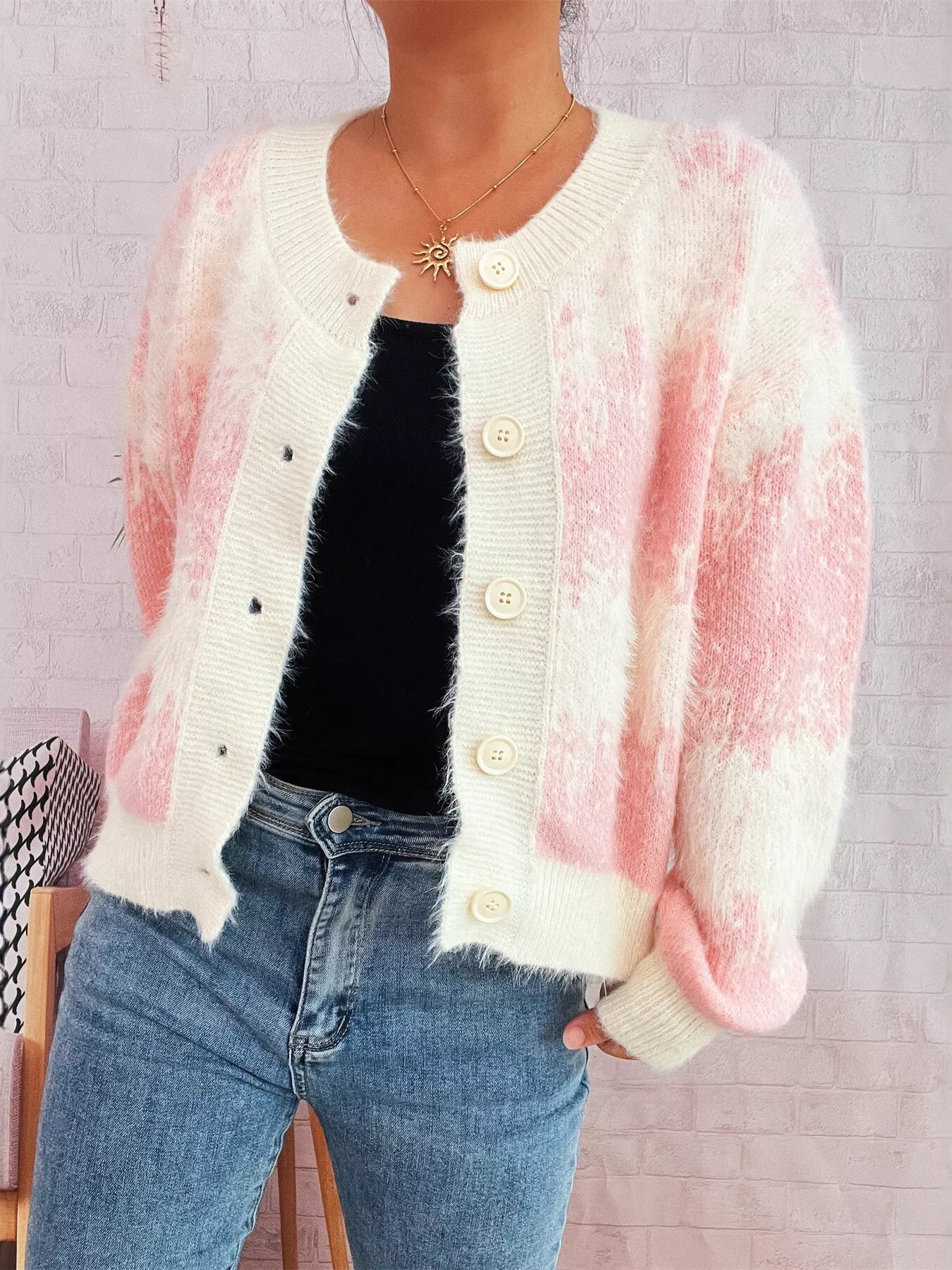 Ribbed Hem Button Up Cardigan - Image 9