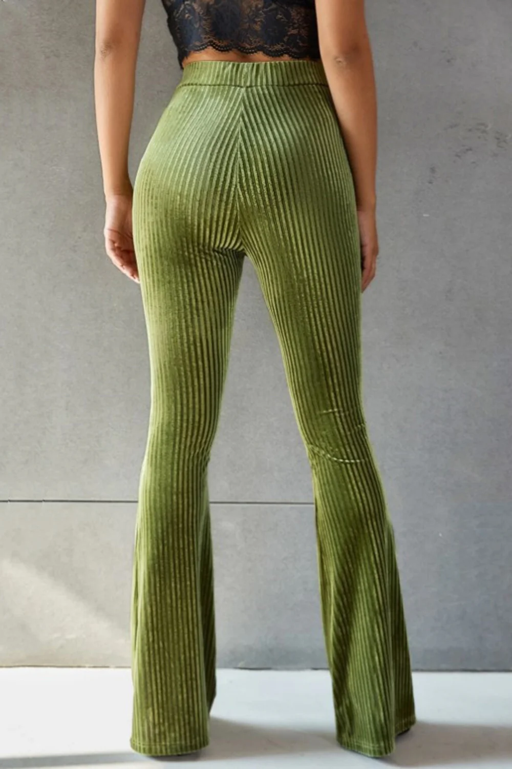 Ribbed High Waist Flare Pants - Image 16