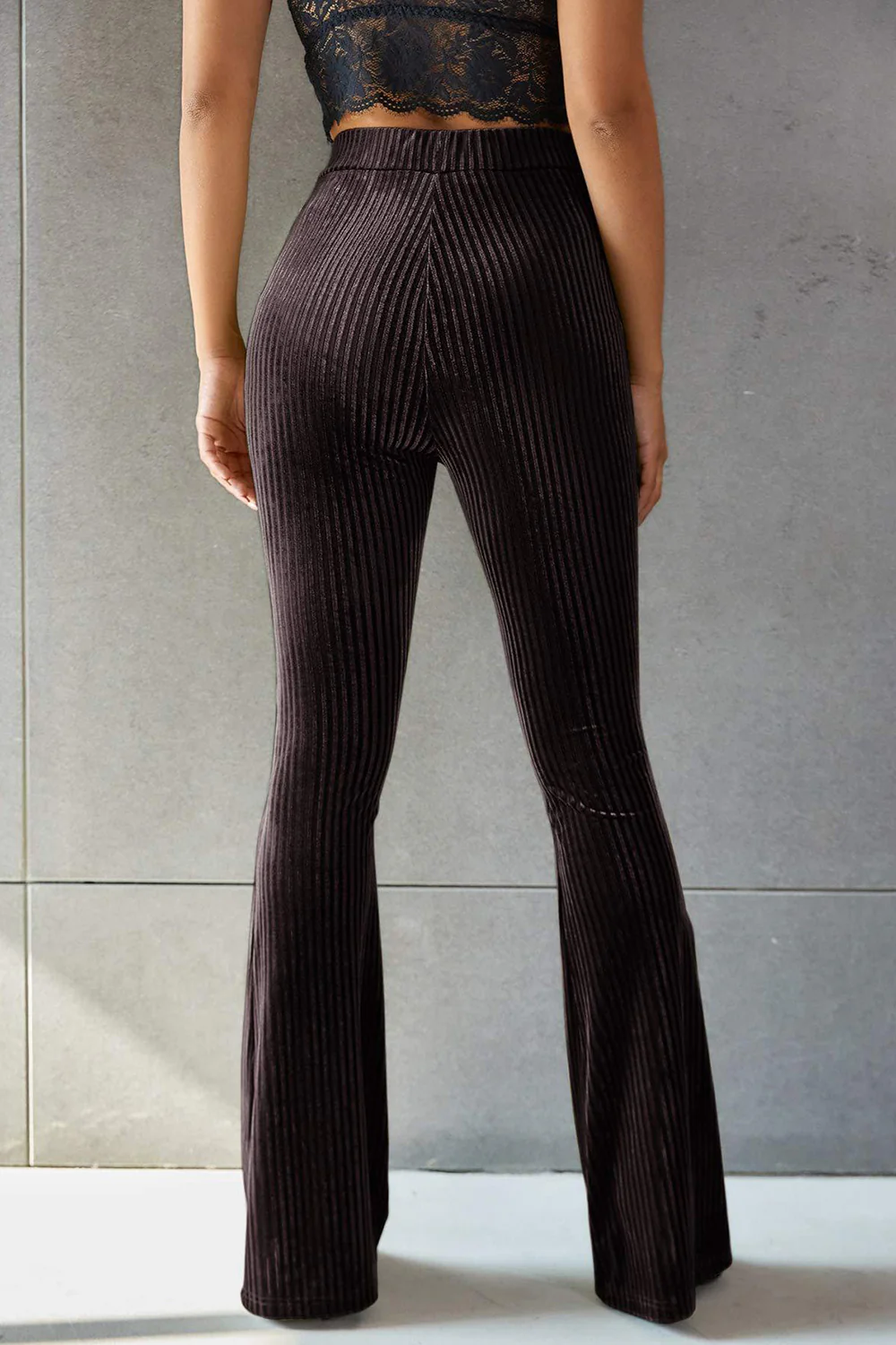 Ribbed High Waist Flare Pants - Image 20