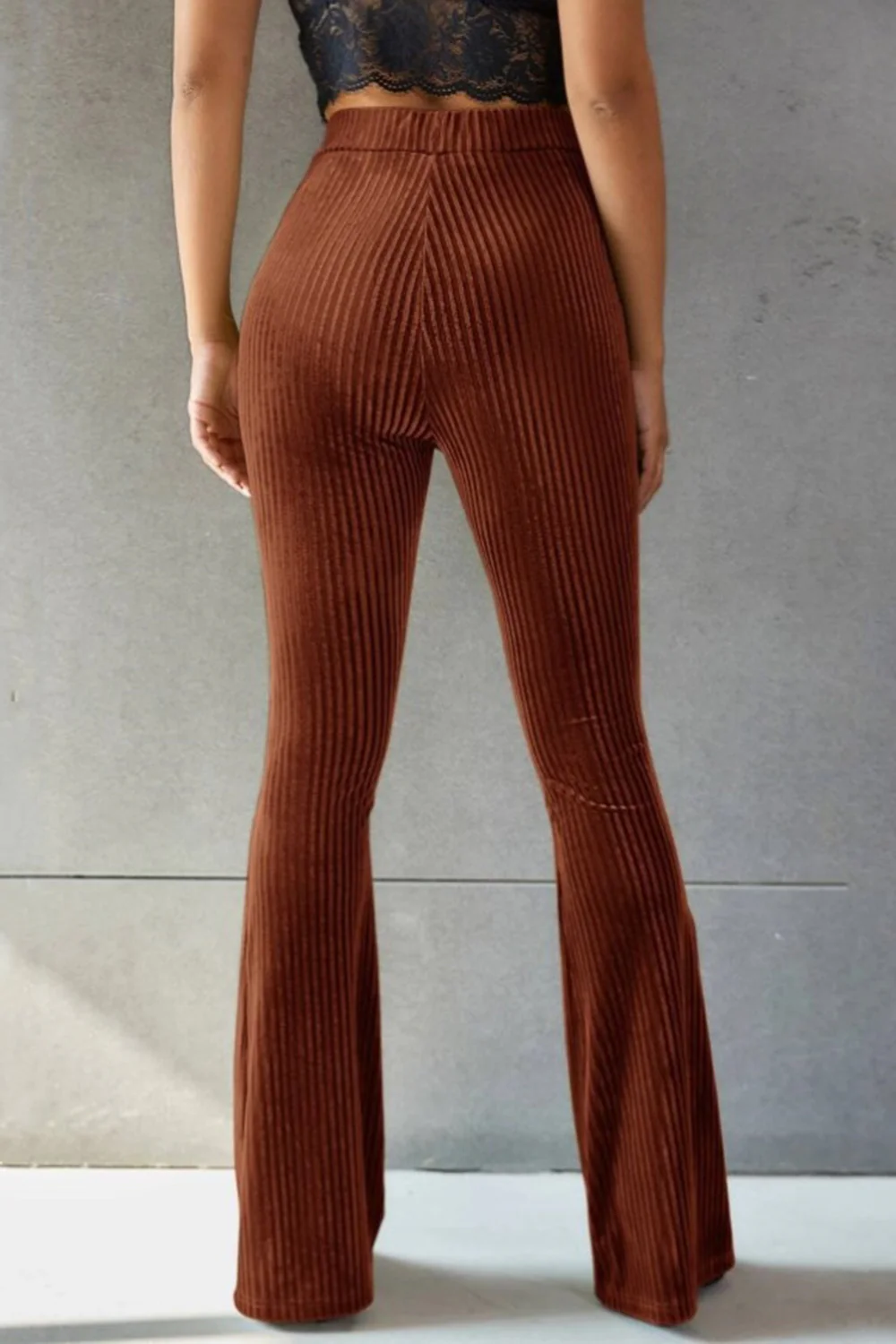 Ribbed High Waist Flare Pants - Image 29