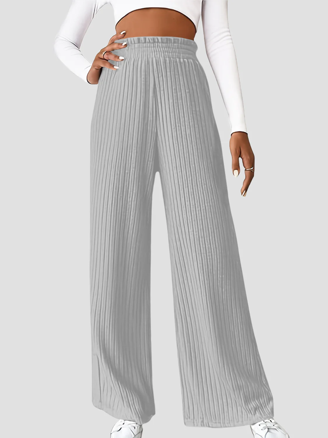 Ribbed High Waist Pants - Image 16