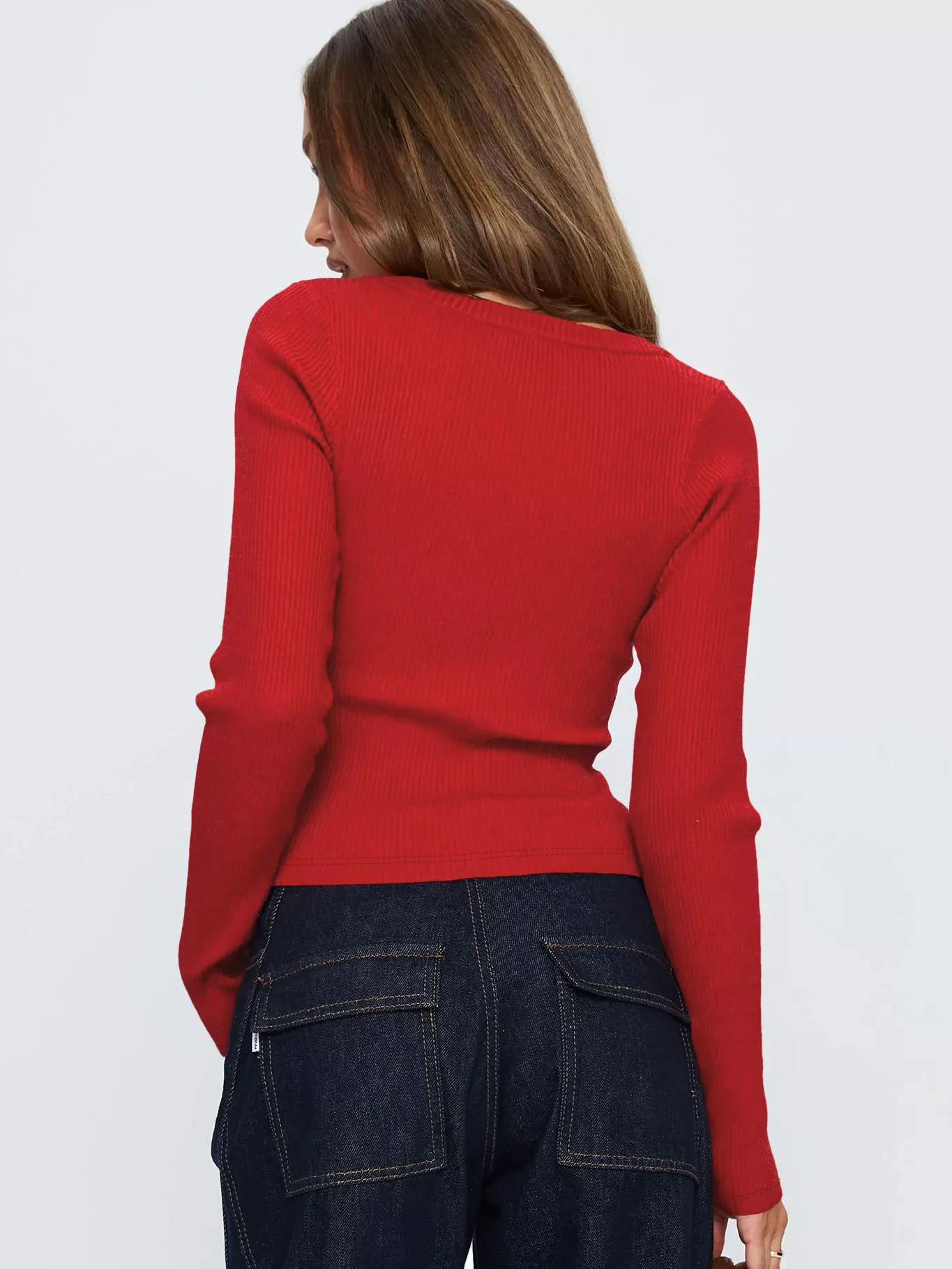 Ribbed Knit Button-Down Cardigan - Image 15