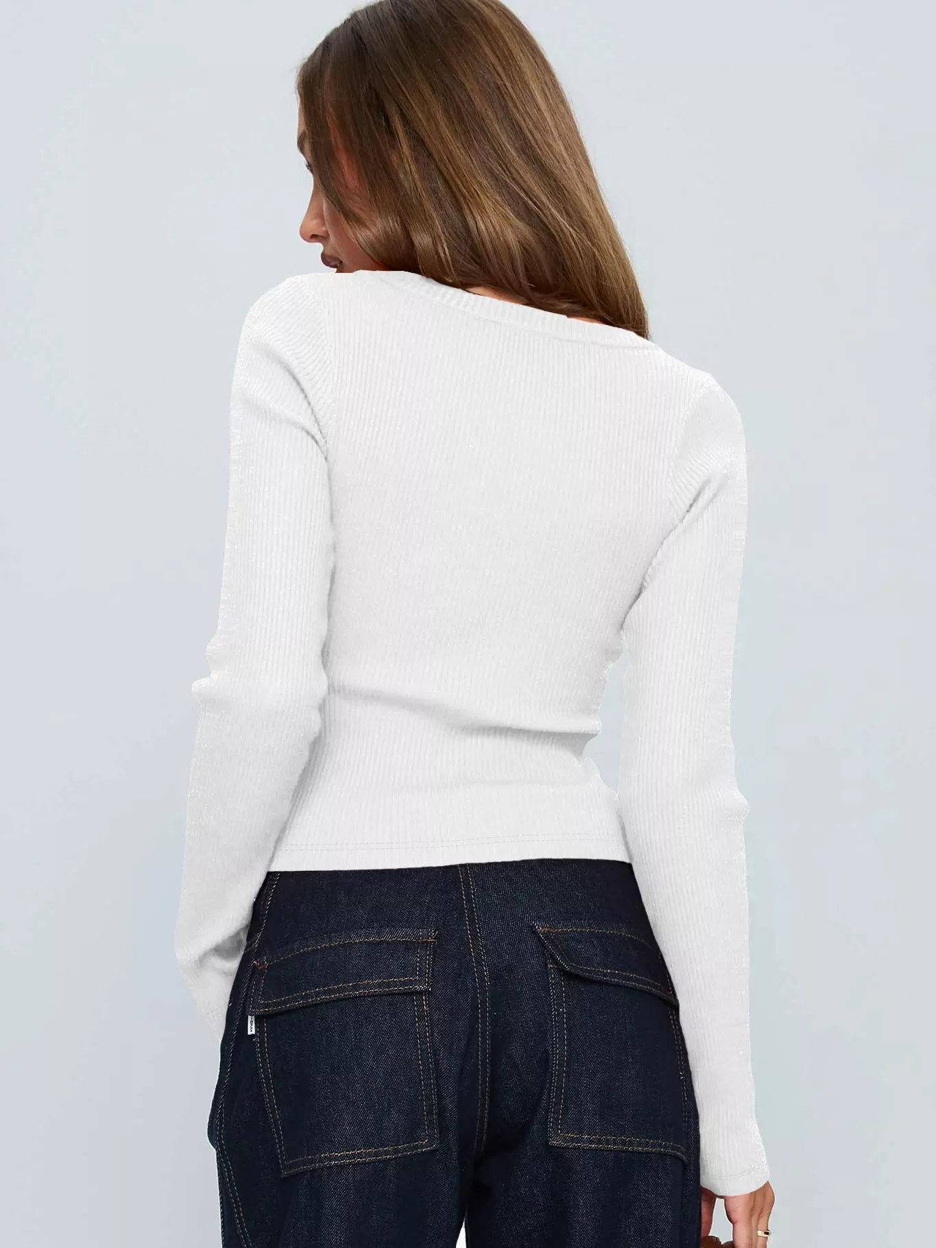 Ribbed Knit Button-Down Cardigan - Image 19
