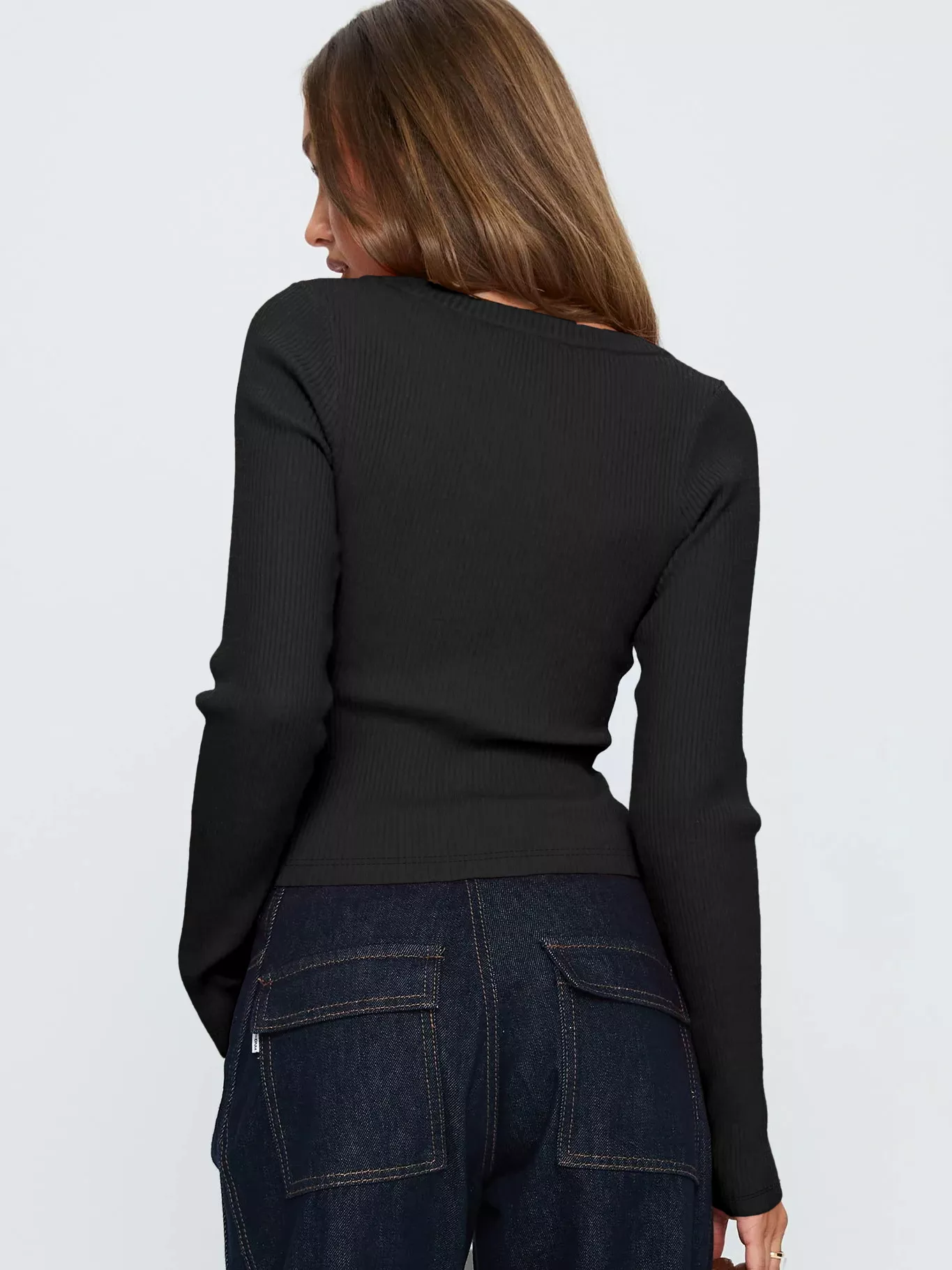Ribbed Knit Button-Down Cardigan - Image 23