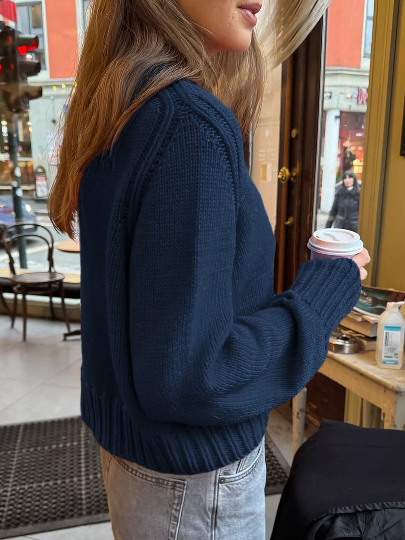 Ribbed Round Neck Sweater - Image 13