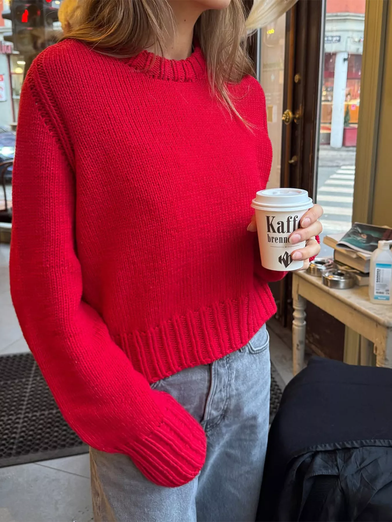 Ribbed Round Neck Sweater - Image 14