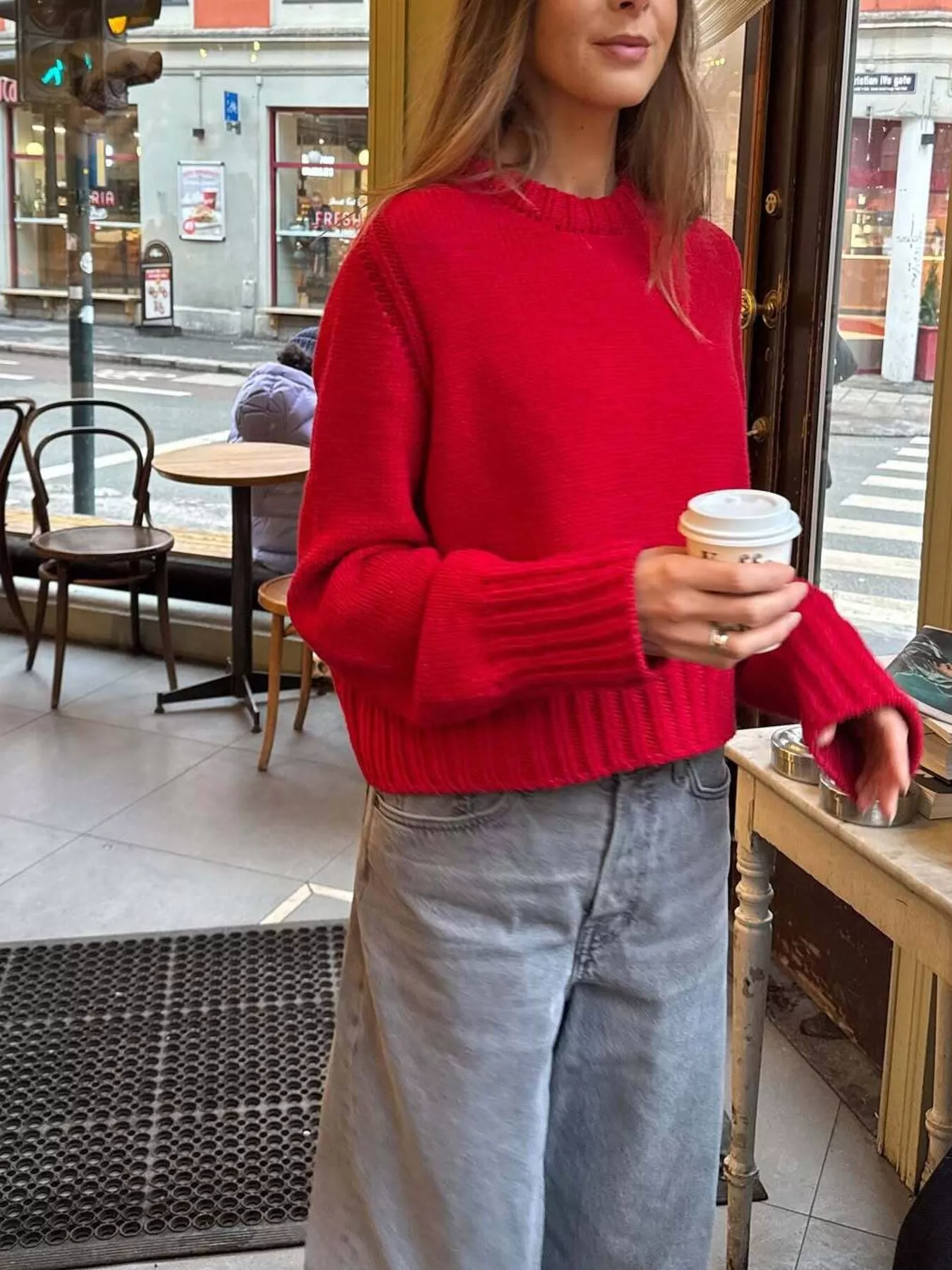 Ribbed Round Neck Sweater - Image 15