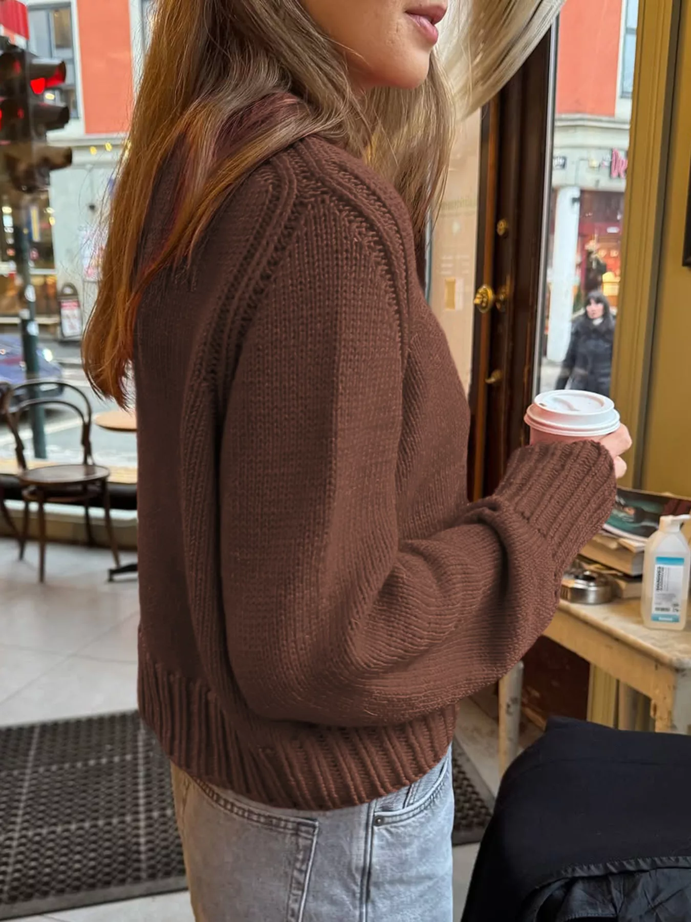 Ribbed Round Neck Sweater - Image 3