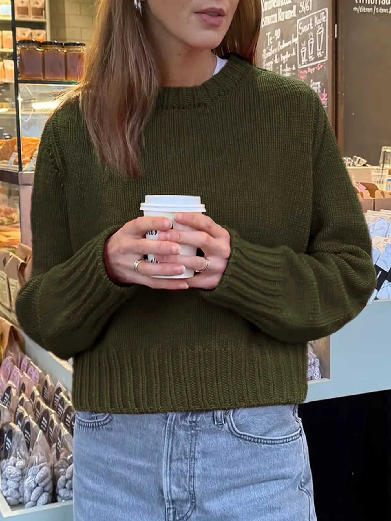 Ribbed Round Neck Sweater - Image 4