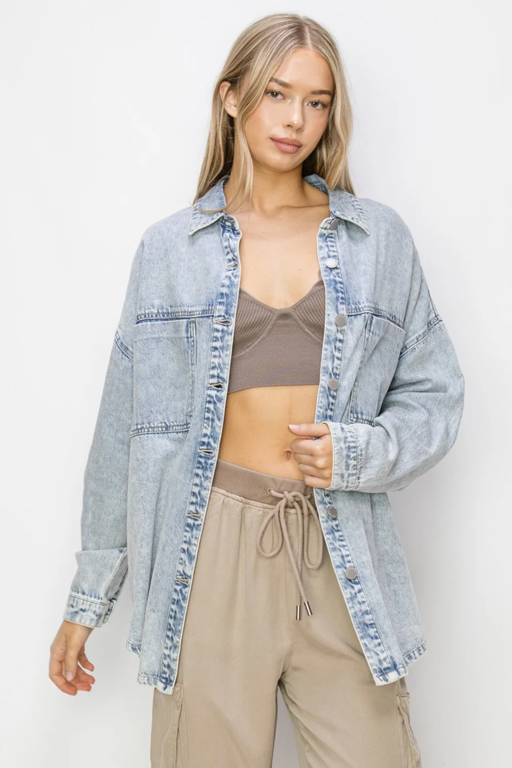 RISEN Button Up Long Sleeve Jacket - Image 4