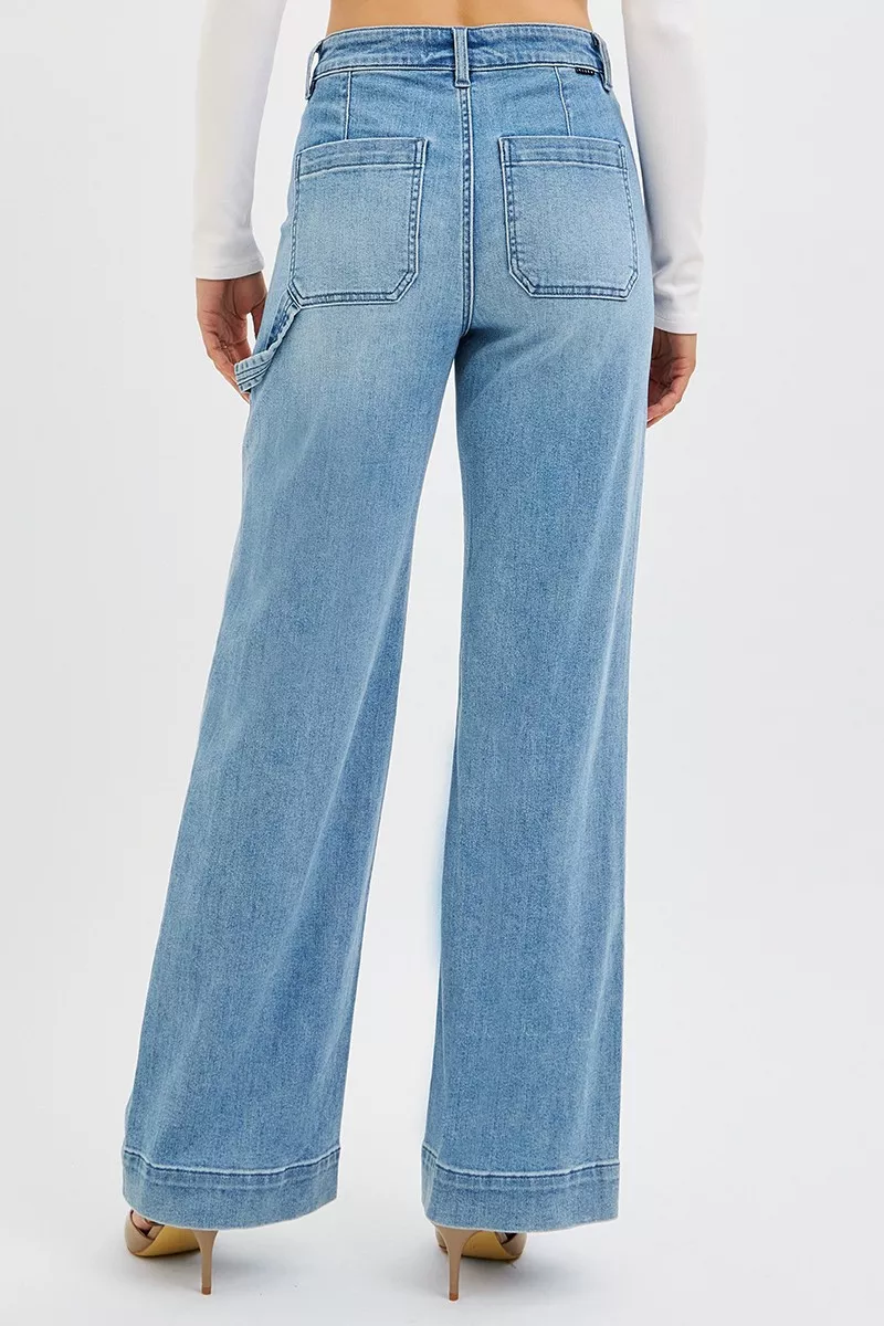 RISEN Full Size High Rise Straight Leg Jeans with Front Pockets Plus Size - Image 5