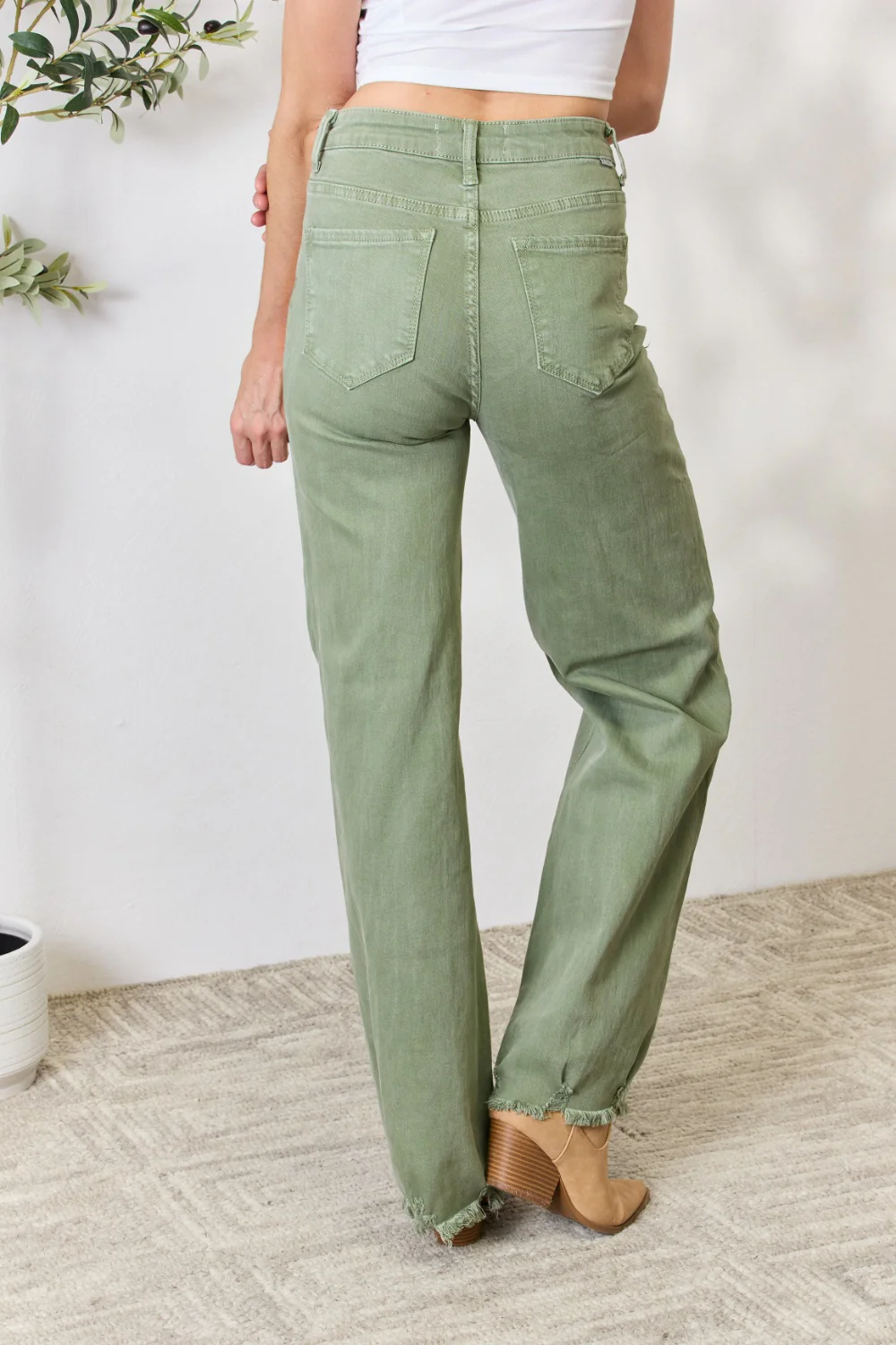 RISEN Full Size Raw Hem Wide-Leg Jeans - Image 2
