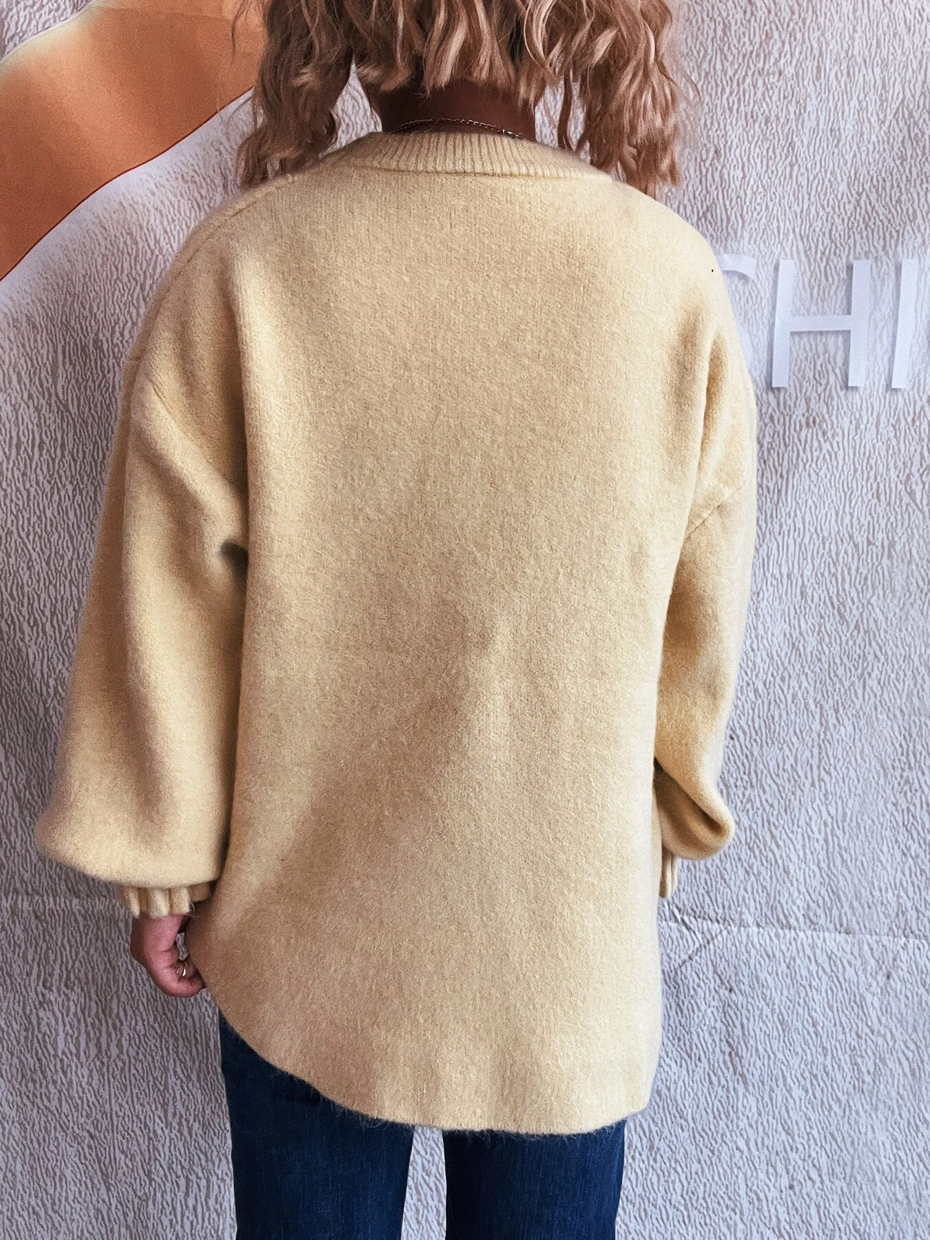 Round Neck Dropped Shoulder Sweater - Image 29