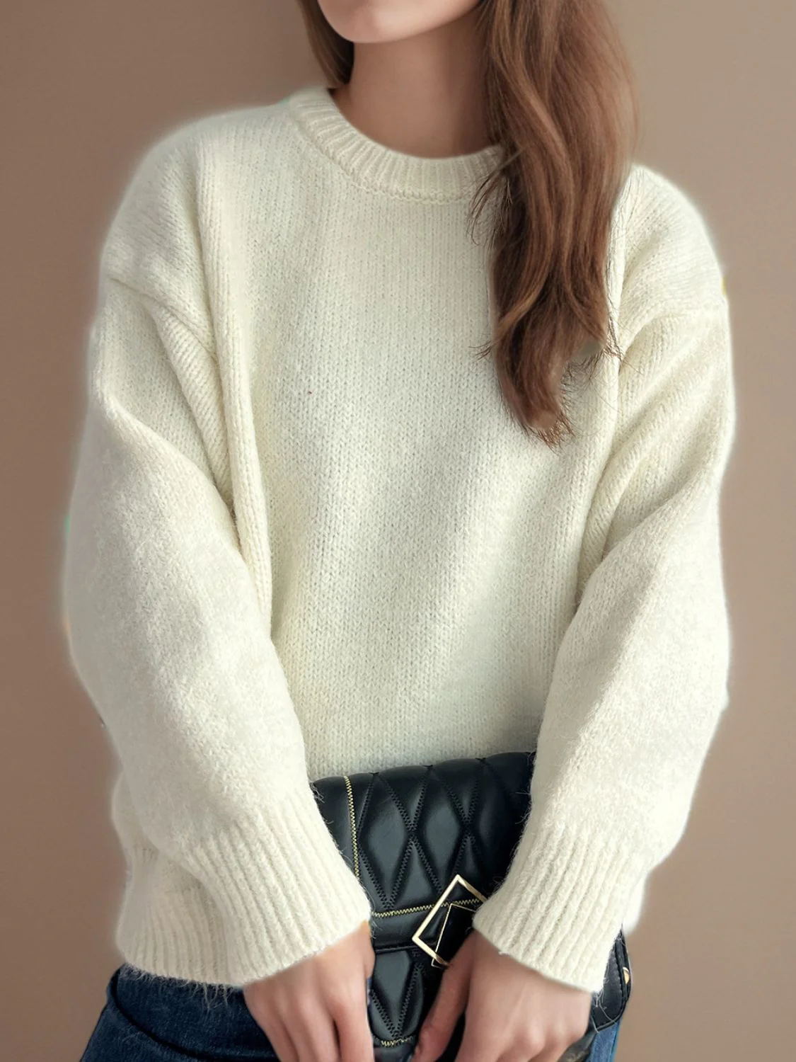 Round Neck Long Sleeve Sweater - Image 10