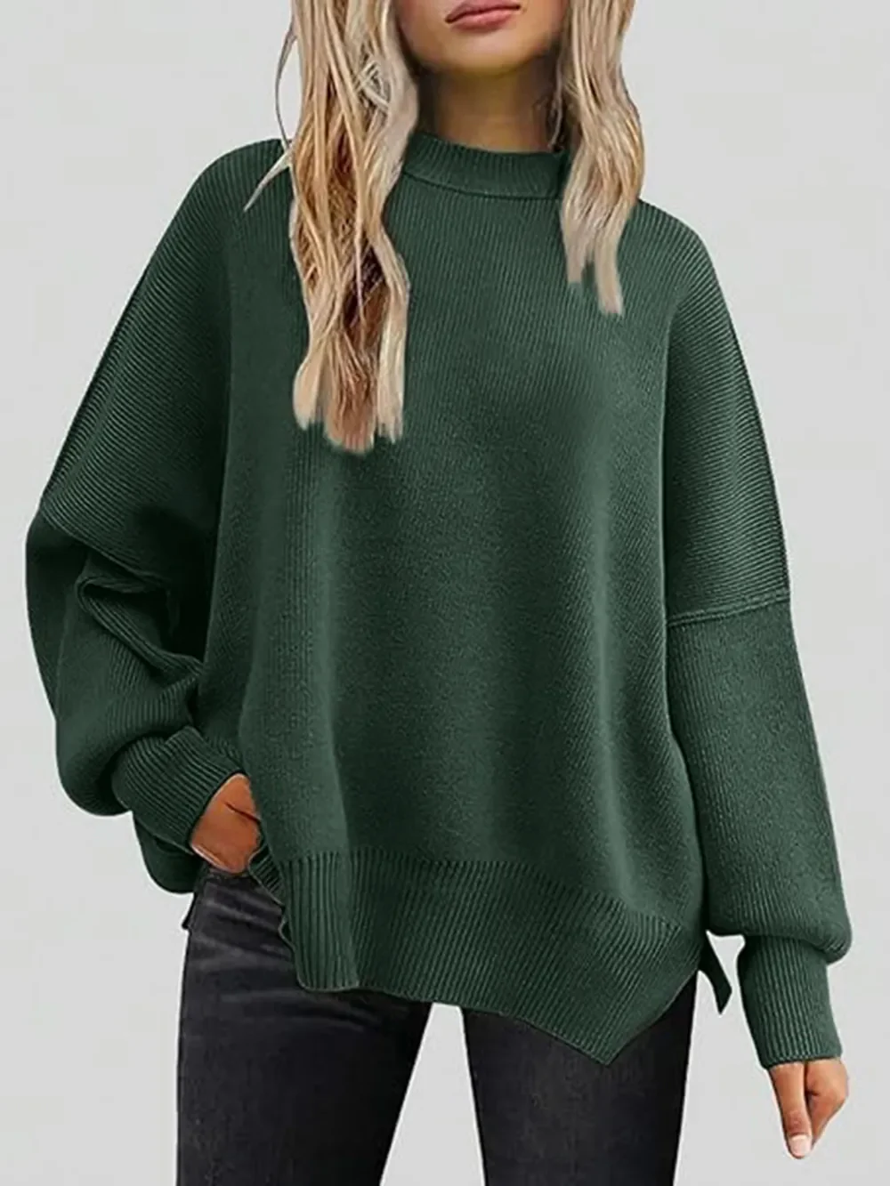 Round Neck Long Sleeve Sweater - Image 16