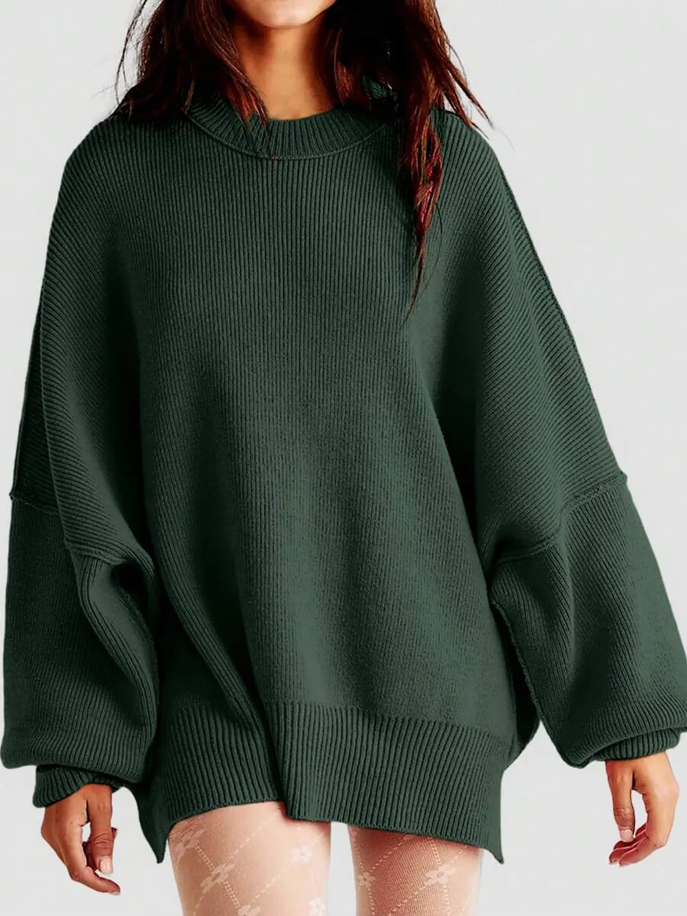 Round Neck Long Sleeve Sweater - Image 18