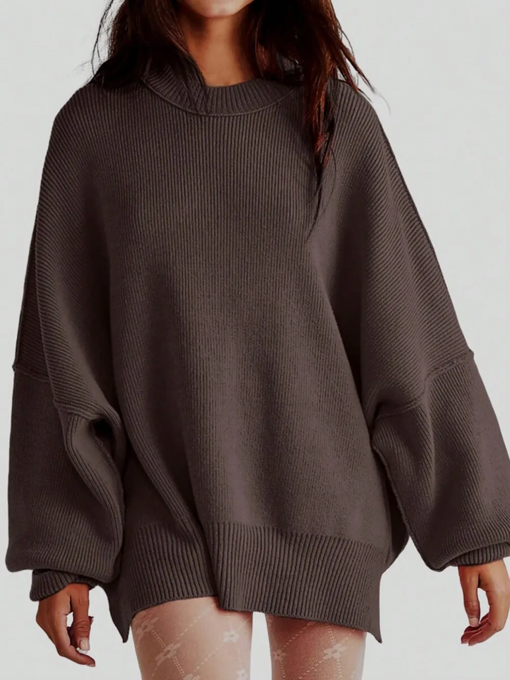 Round Neck Long Sleeve Sweater - Image 23