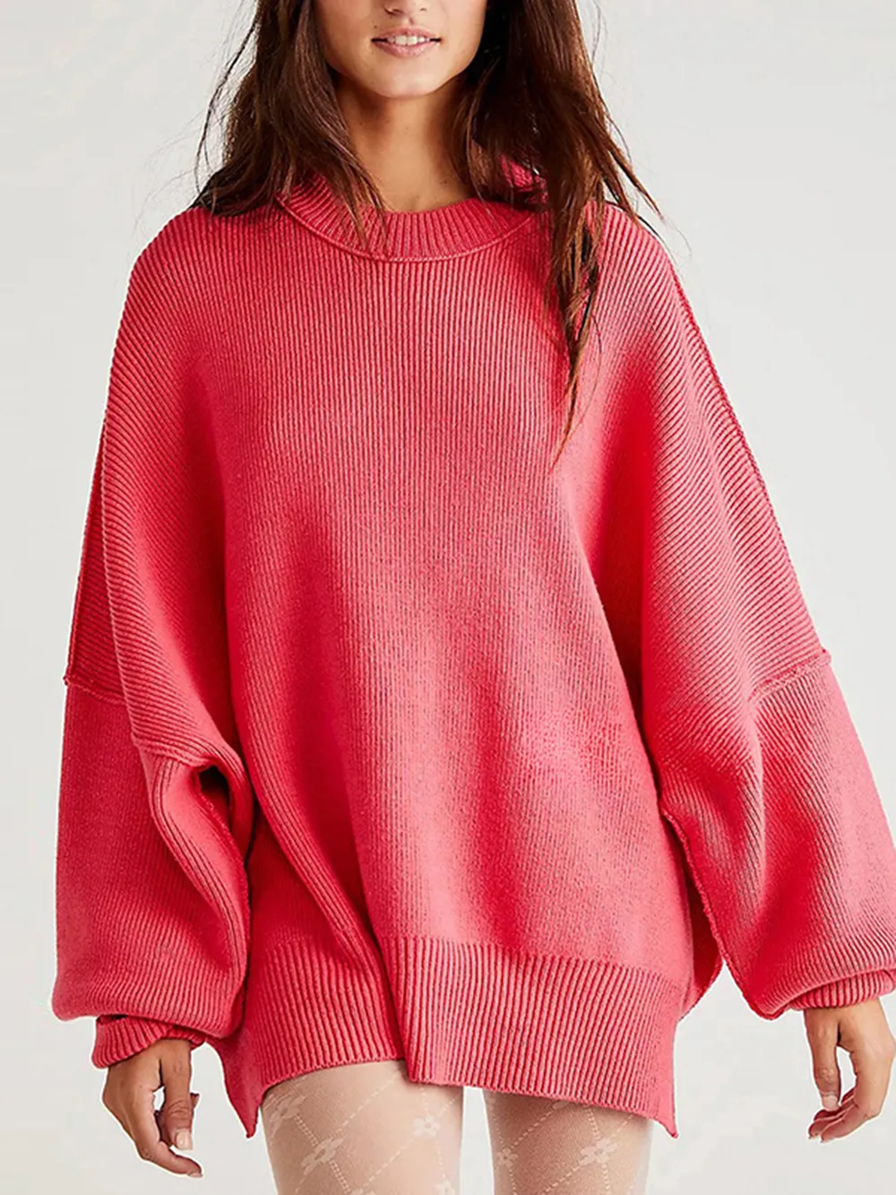 Round Neck Long Sleeve Sweater - Image 5
