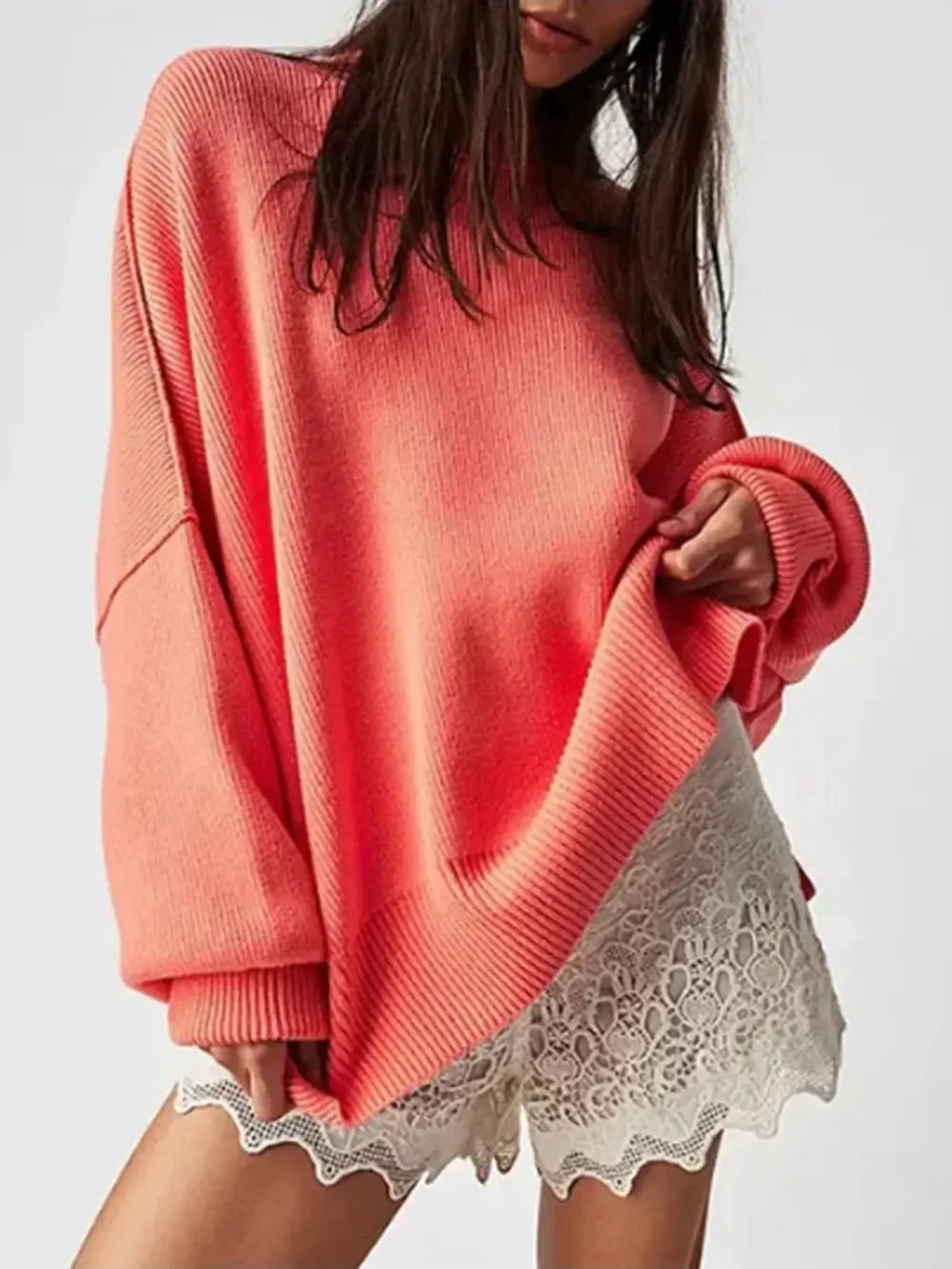 Round Neck Long Sleeve Sweater - Image 7