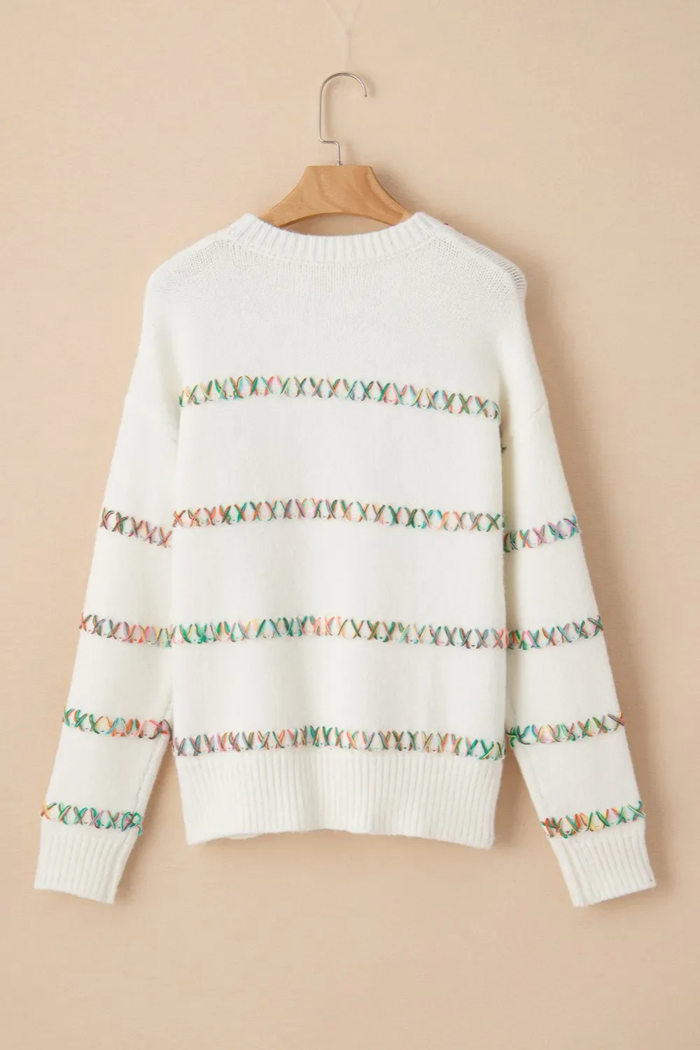 Round Neck Long Sleeve Sweater - Image 8