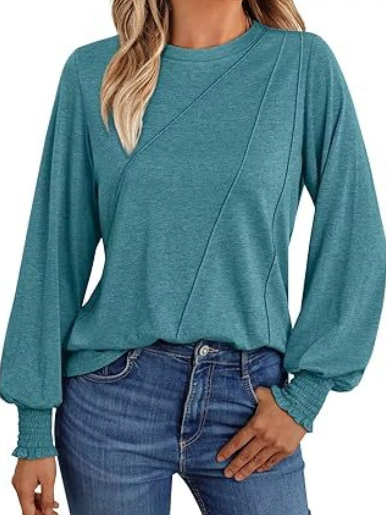 Round Neck Long Sleeve Top - Image 19