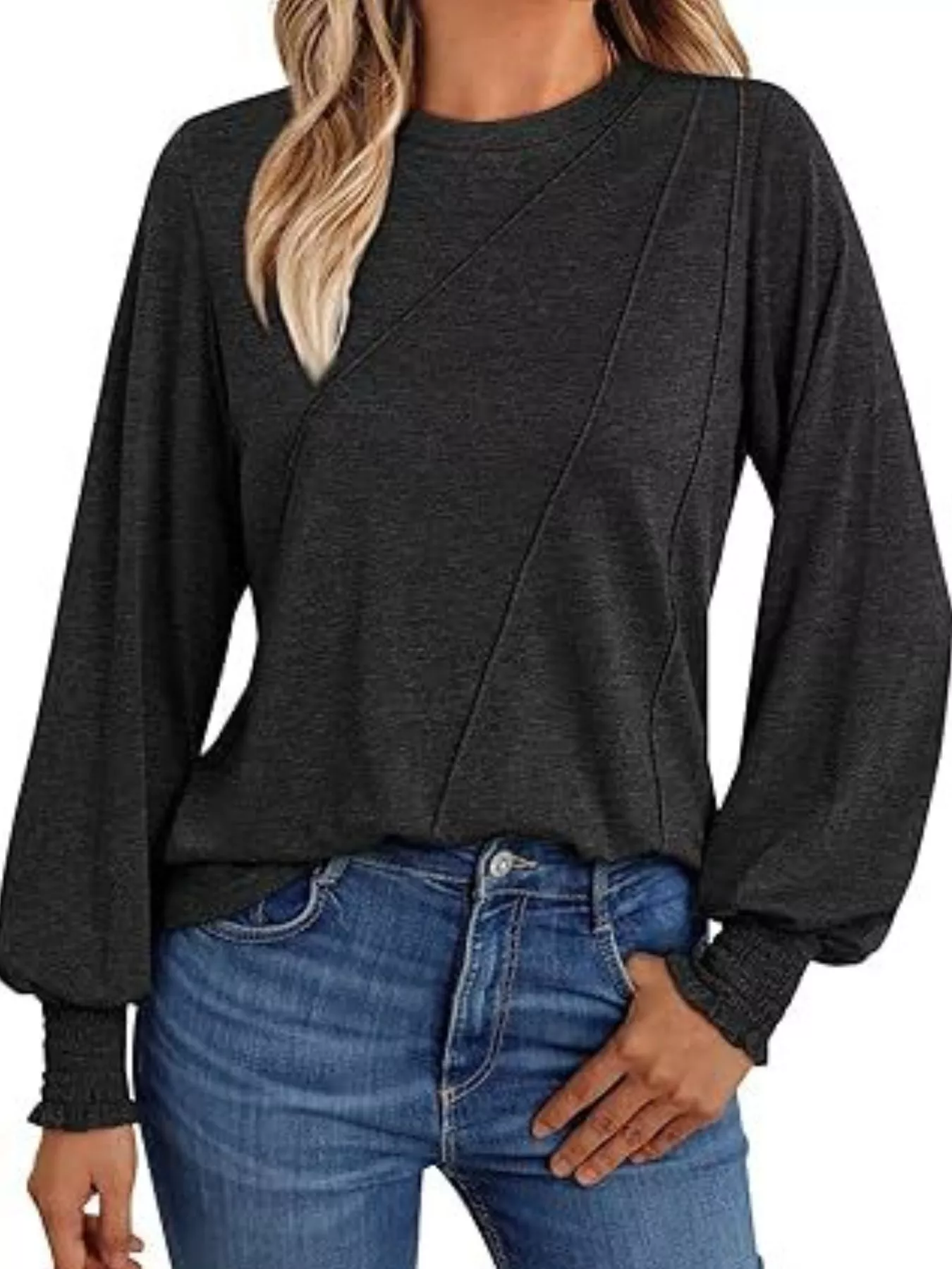 Round Neck Long Sleeve Top - Image 22