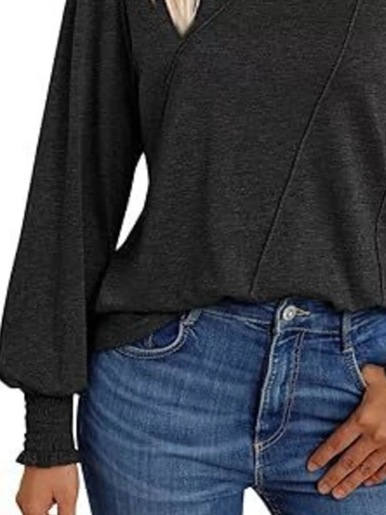 Round Neck Long Sleeve Top - Image 23