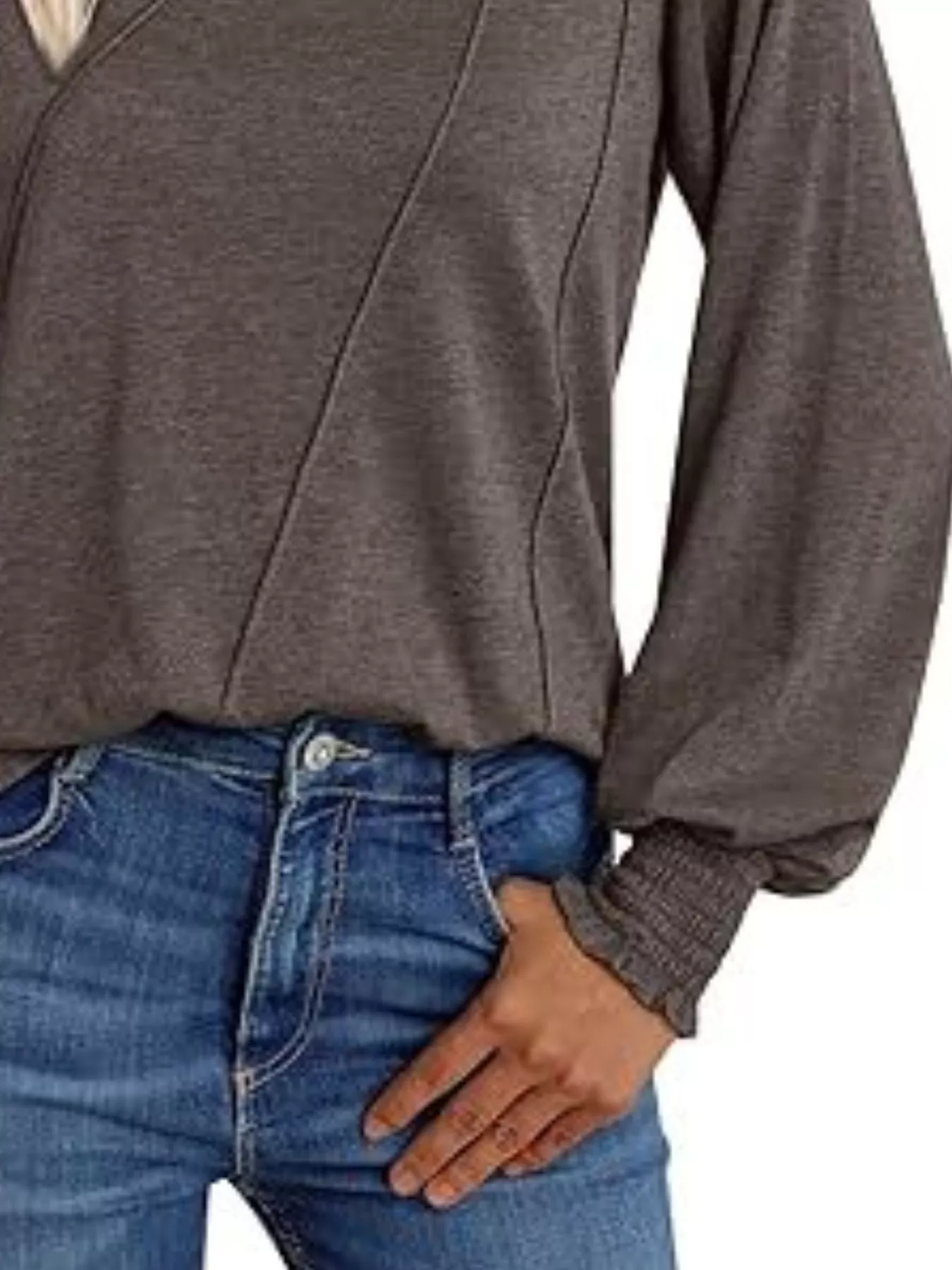 Round Neck Long Sleeve Top - Image 27