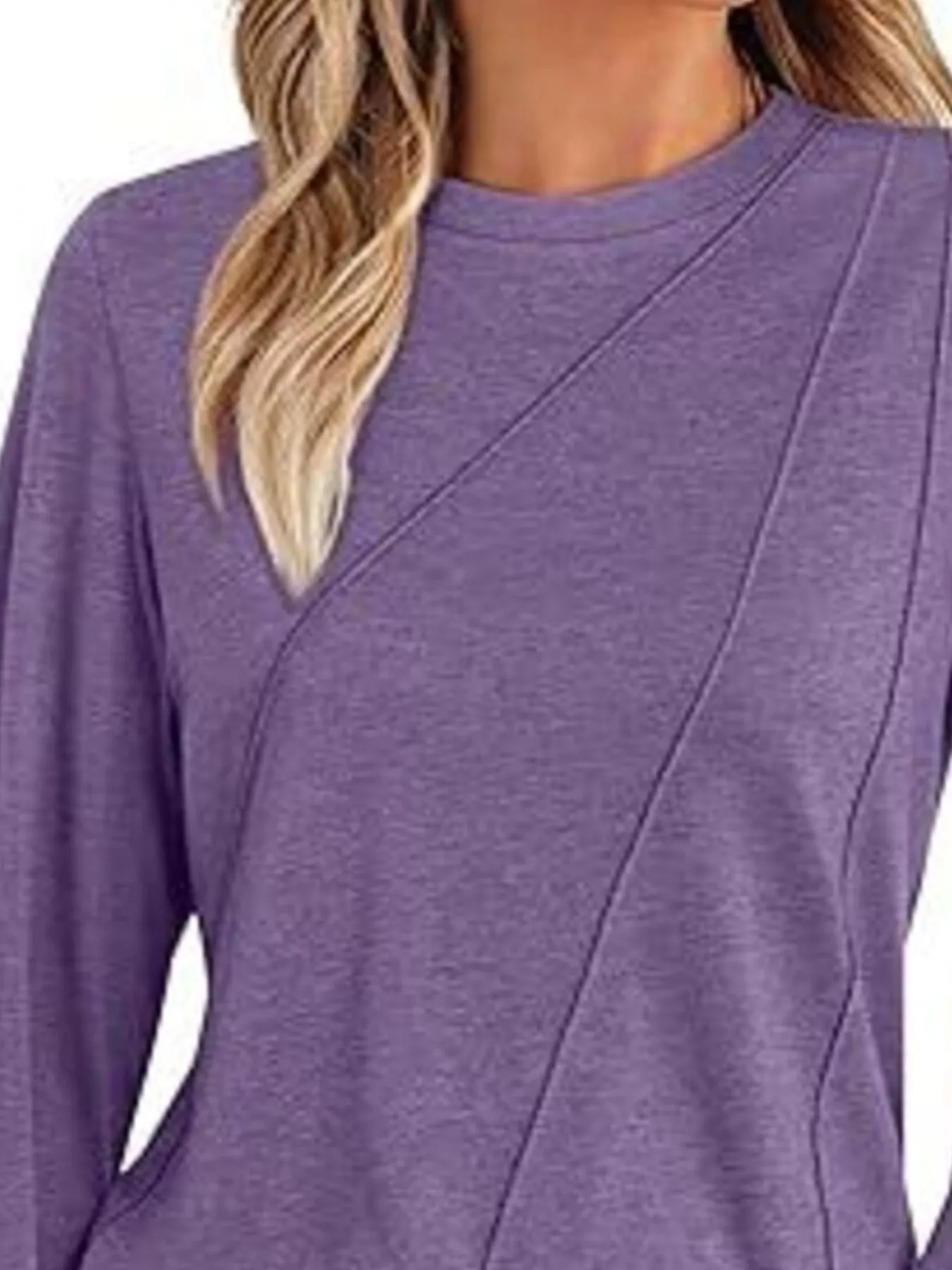 Round Neck Long Sleeve Top - Image 3