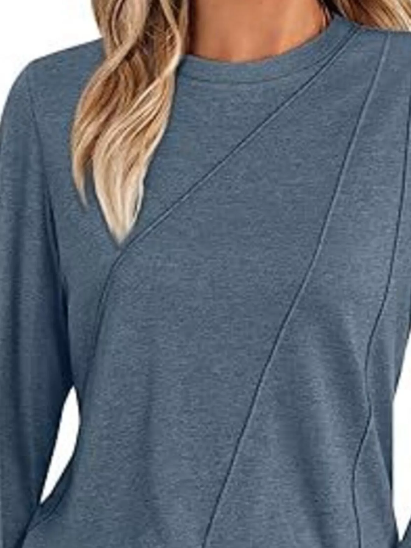 Round Neck Long Sleeve Top - Image 5