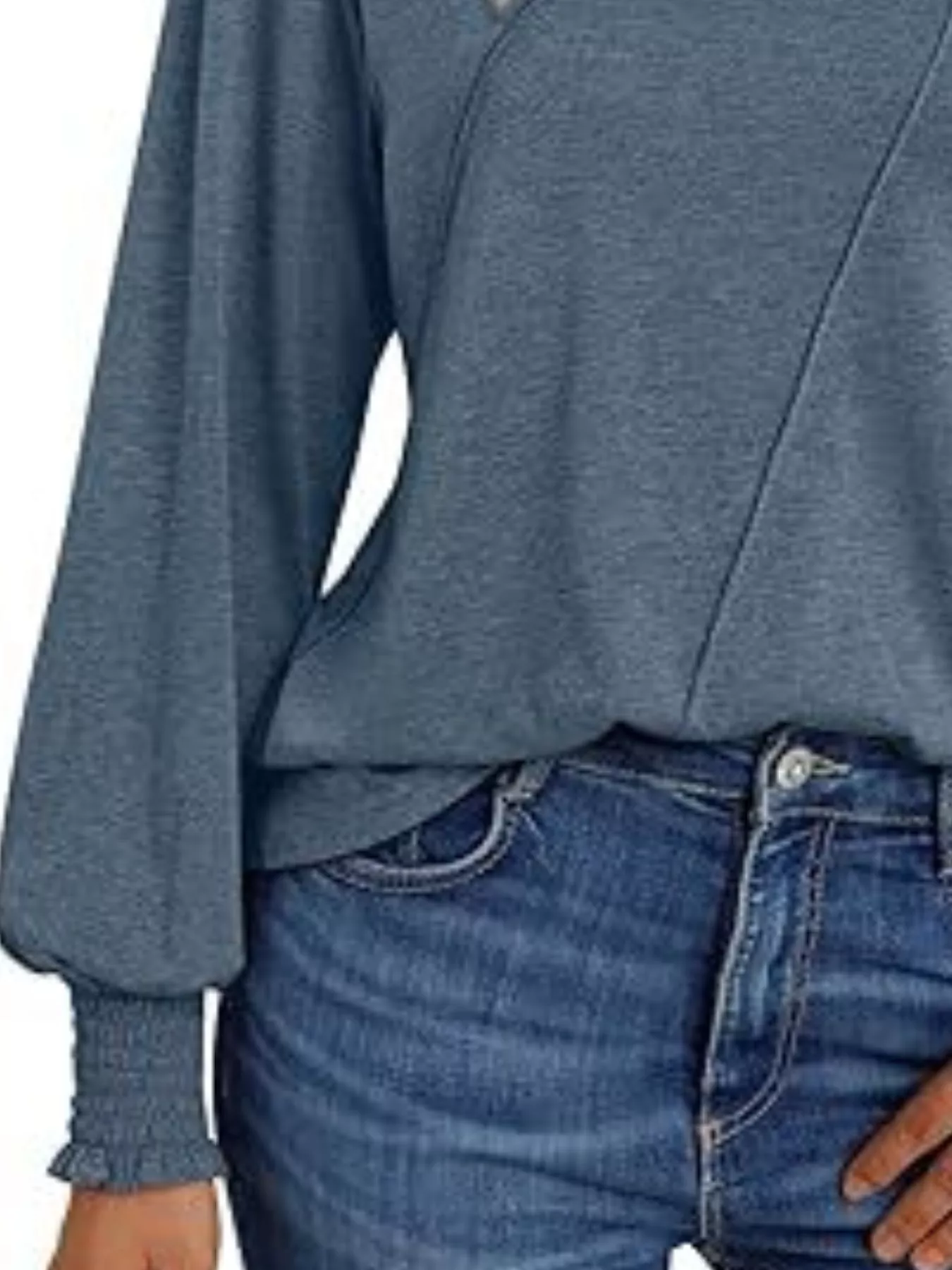 Round Neck Long Sleeve Top - Image 6