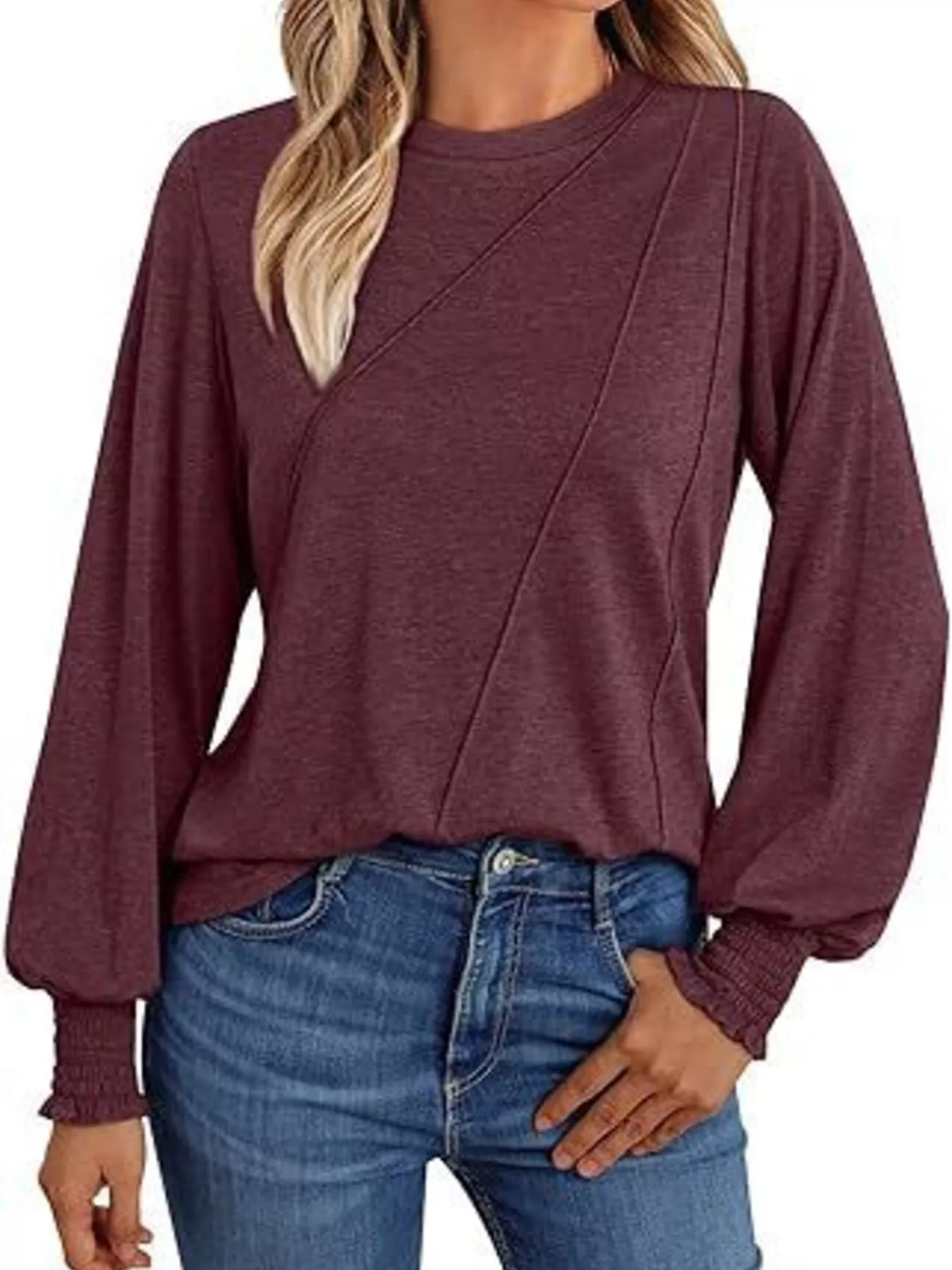 Round Neck Long Sleeve Top - Image 7