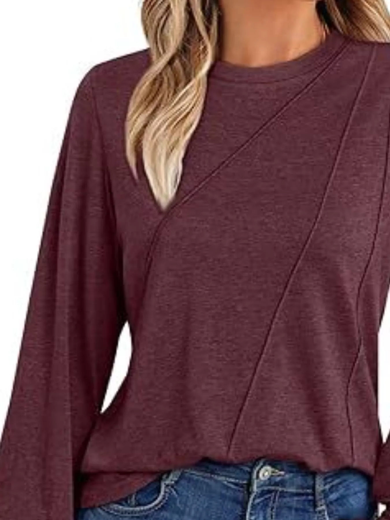 Round Neck Long Sleeve Top - Image 8