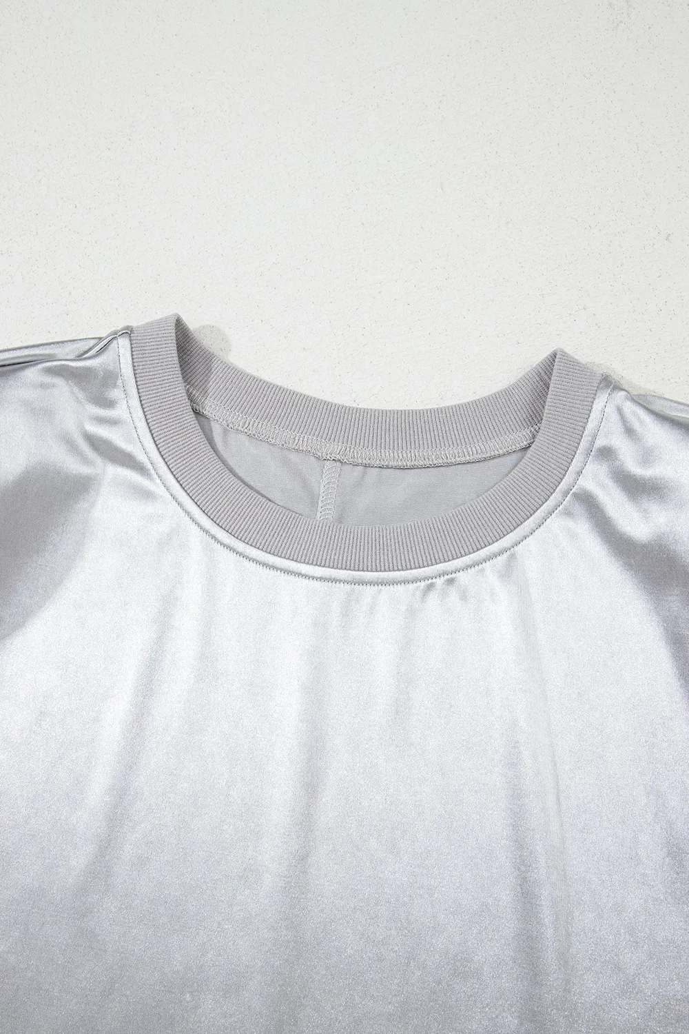 Round Neck Satin Tank Top - Image 5