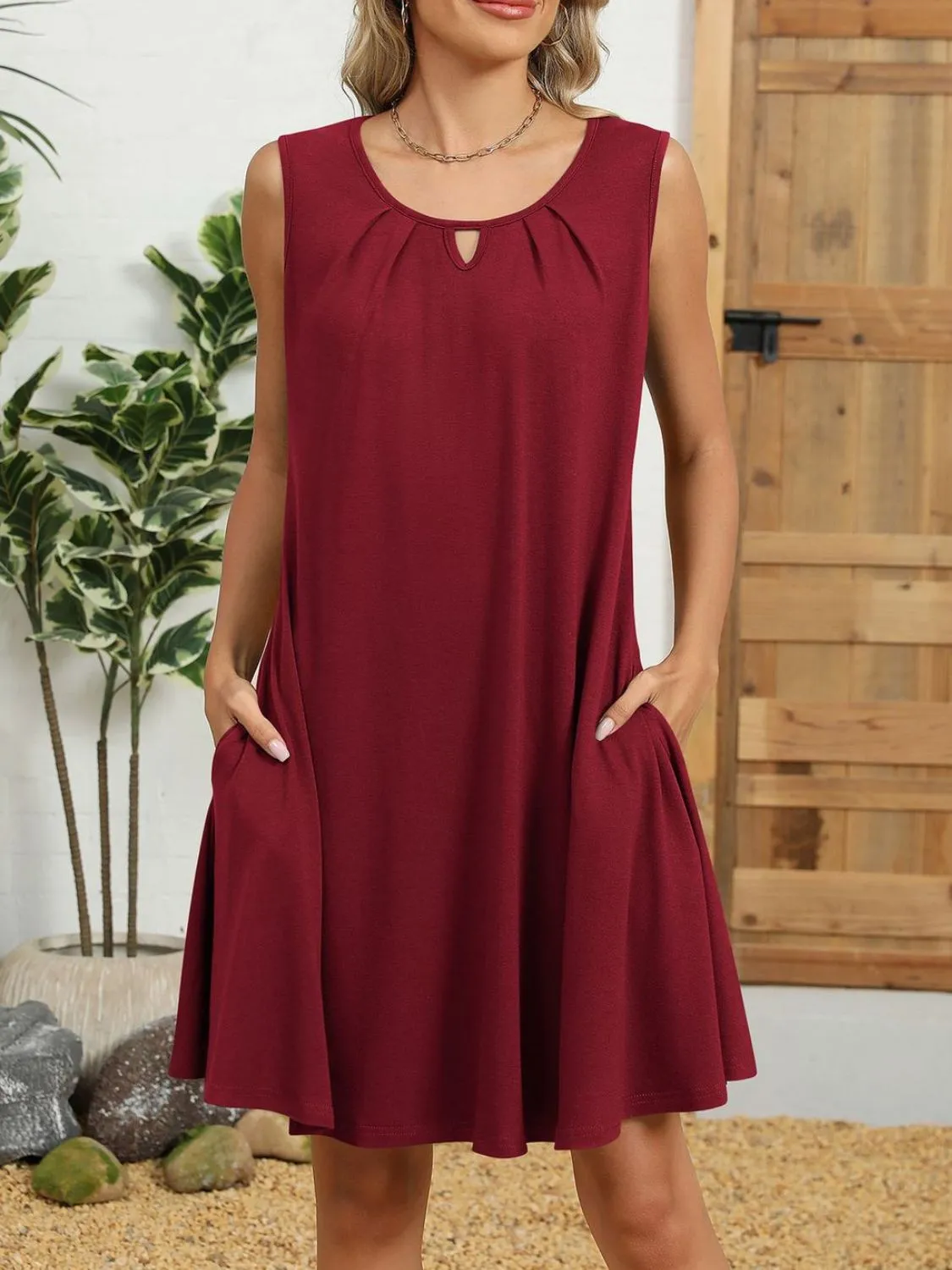 Round Neck Sleeveless Dress - Image 13