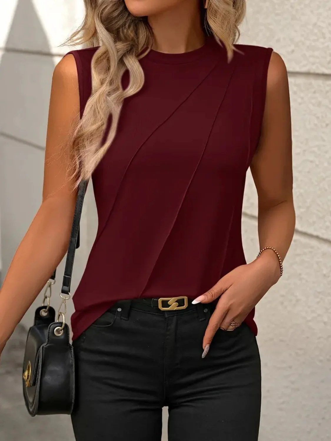 Round Neck Sleeveless Tank - Image 13