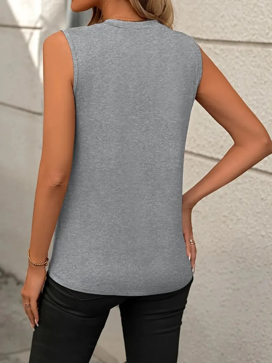 Round Neck Sleeveless Tank - Image 2