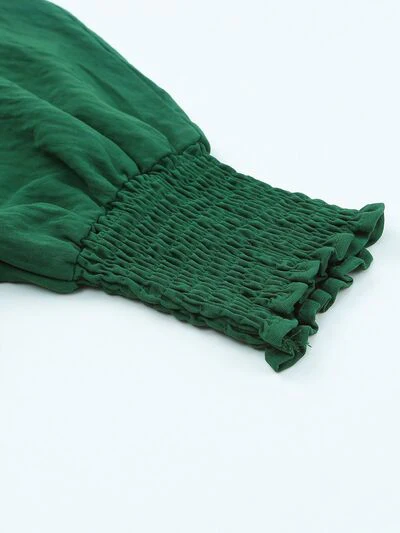 Round Neck Three-Quarter Sleeve Blouse - Image 13